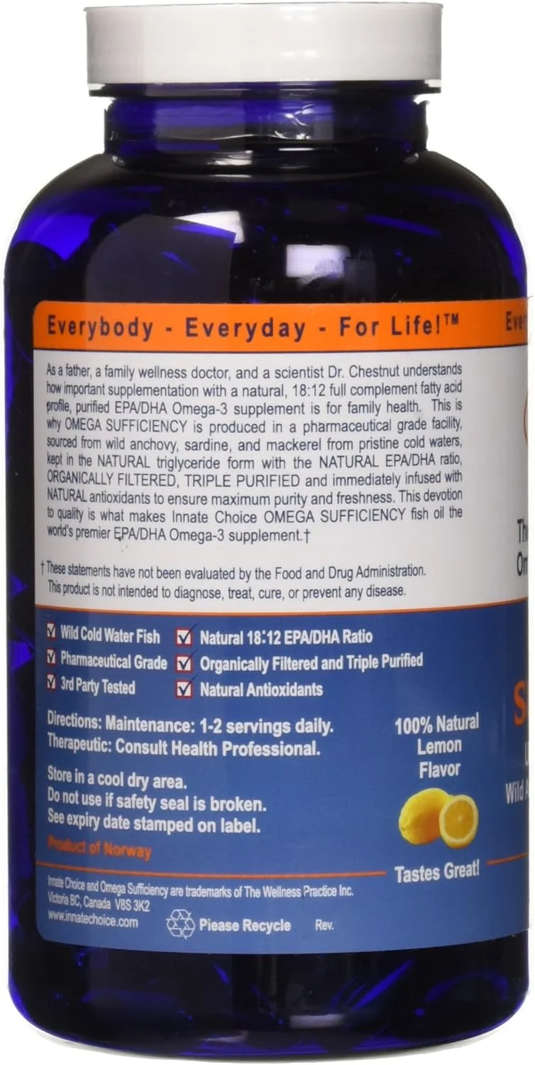 انتخاب ذاتی امگا با طعم لیمو، 240 کپسول