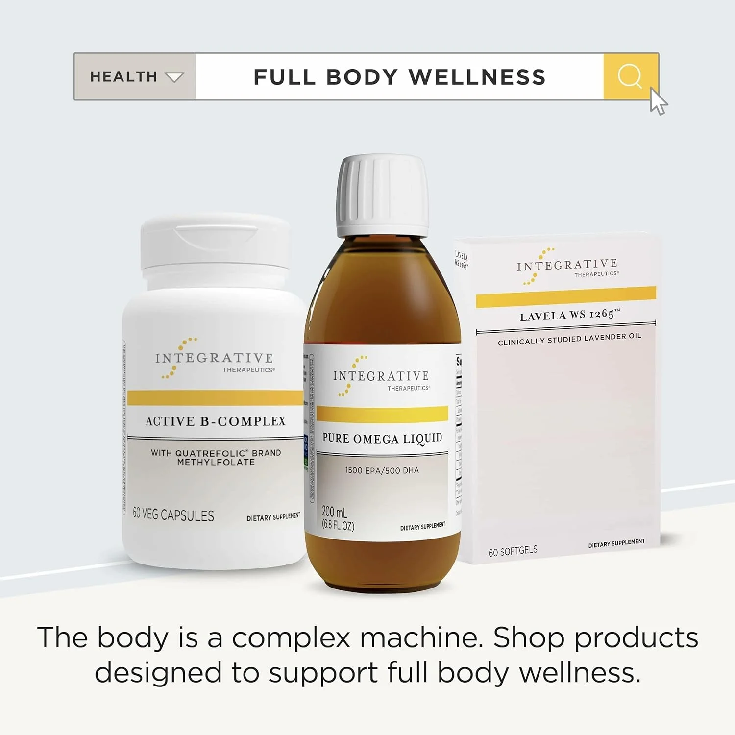 مکمل روغن ماهی امگا خالص Integrative Therapeutics - پشتیبانی تغذیه ای - پشتیبانی از سلامت قلب* - بدون طعم ماهی - با منبع پایدار - بدون لبنیات - لیمو، 200 میلی لیتر (40 سروینگ)