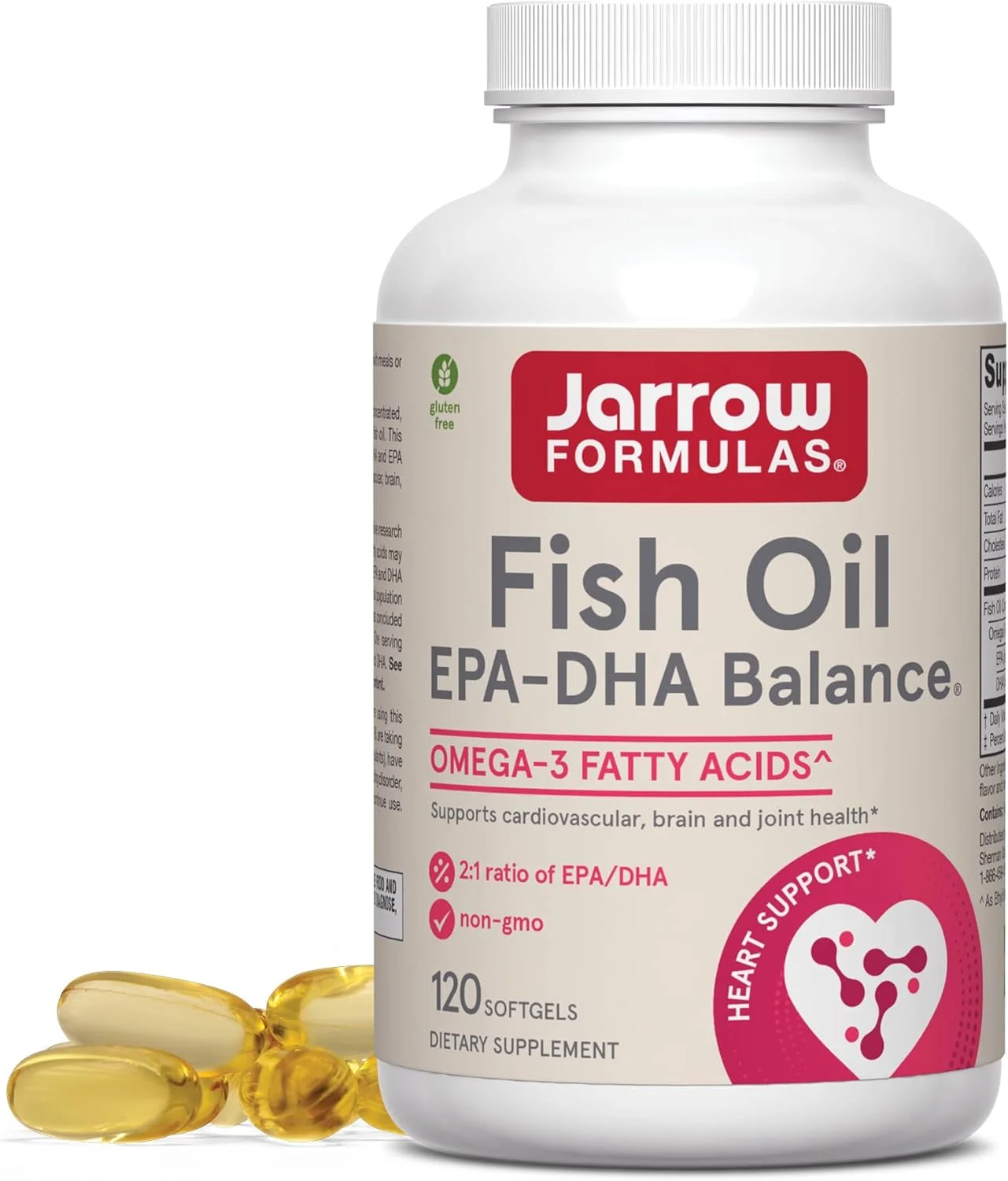 Jarrow Formulas® EPA-DHA Balance®، 1200 میلی گرم اسیدهای چرب امگا 3 برای پشتیبانی از سلامت قلب و عروق، 120 سافت ژل، تامین 60 روزه