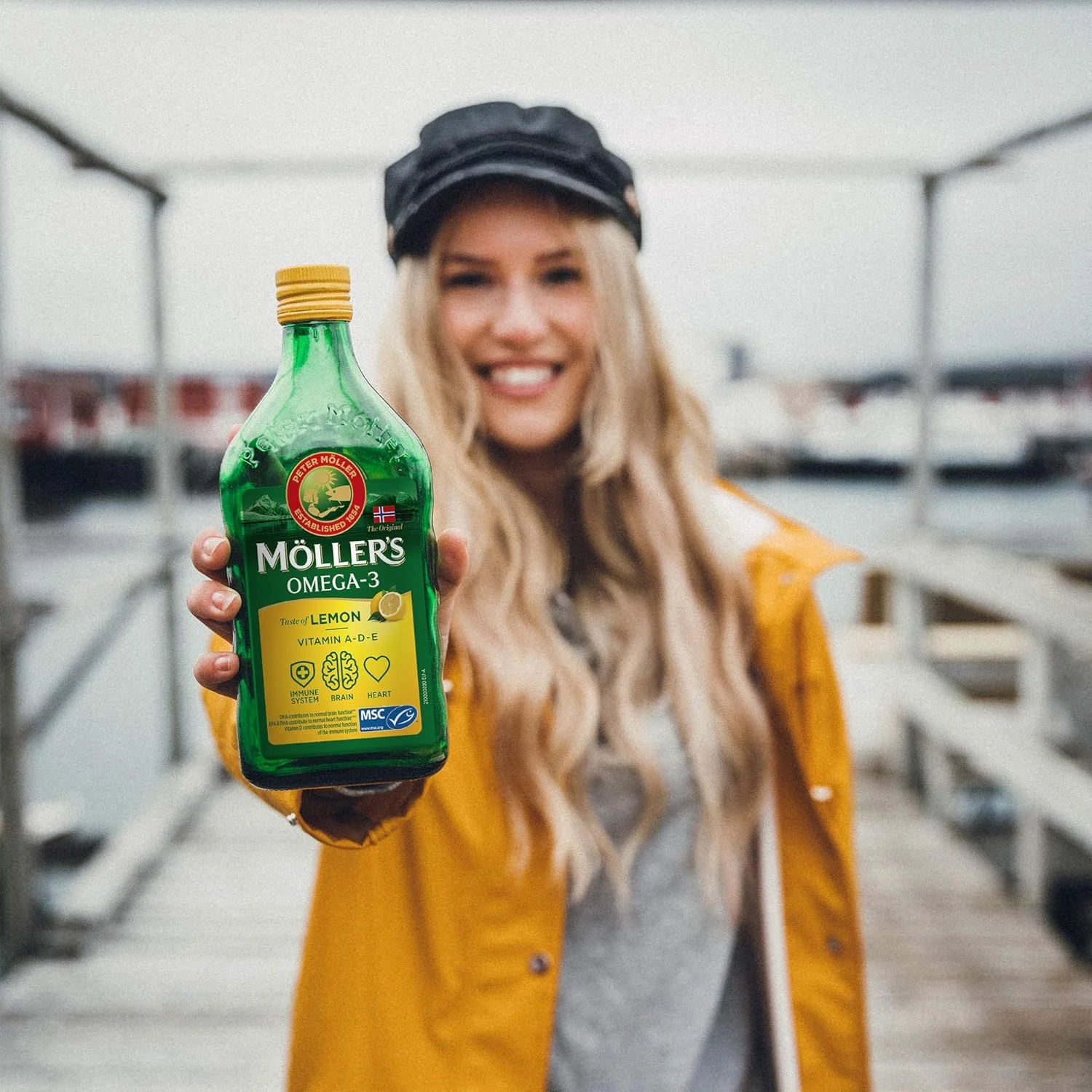 روغن کبد ماهی کاد امگا 3 مولر | مکمل غذایی حاوی EPA، DHA، ویتامین A، D و E | طبیعی با خلوص بالا | برند 165 ساله | جایزه طعم برتر | طعم خنثی | 250 میلی لیتر