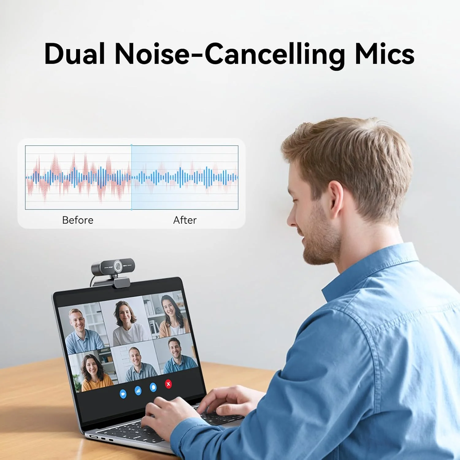 وبکم 4K مدل EMEET C60E برای کامپیوتر - الترا 4K HD، فوکوس خودکار PDAF، میکروفونهای دوگانه با قابلیت حذف نویز، زاویه دید 73 درجه، تصحیح نور خودکار، اتصال USB Plug&Play، پوشش حریم خصوصی، ایدهآل برای جلسات تجاری سطح بالا و پخش زنده وبکم 4K مدل EMEET C60E برای کامپیوتر - الترا 4K HD، فوکوس خودکار PDAF، میکروفونهای دوگانه با قابلیت حذف نویز، زاویه دید 73 درجه، تصحیح نور خودکار، اتصال USB Plug&Play، پوشش حریم خصوصی، ایدهآل برای جلسات تجاری سطح بالا و پخش زنده