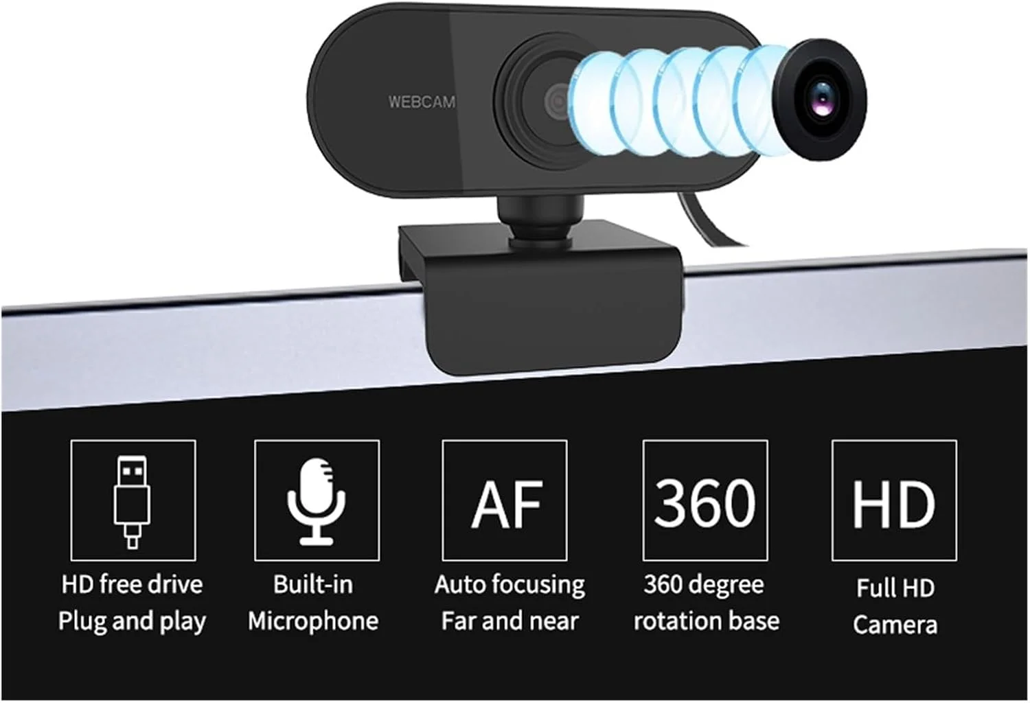 وب کم، وب کم 1080P HD با میکروفون USB، وب کم برای کامپیوتر شخصی و لپ تاپ، دوربین کوچک برای کنفرانس، پخش زنده و ضبط وب کم، وب کم 1080P HD با میکروفون USB، وب کم برای کامپیوتر شخصی و لپ تاپ، دوربین کوچک برای کنفرانس، پخش زنده و ضبط