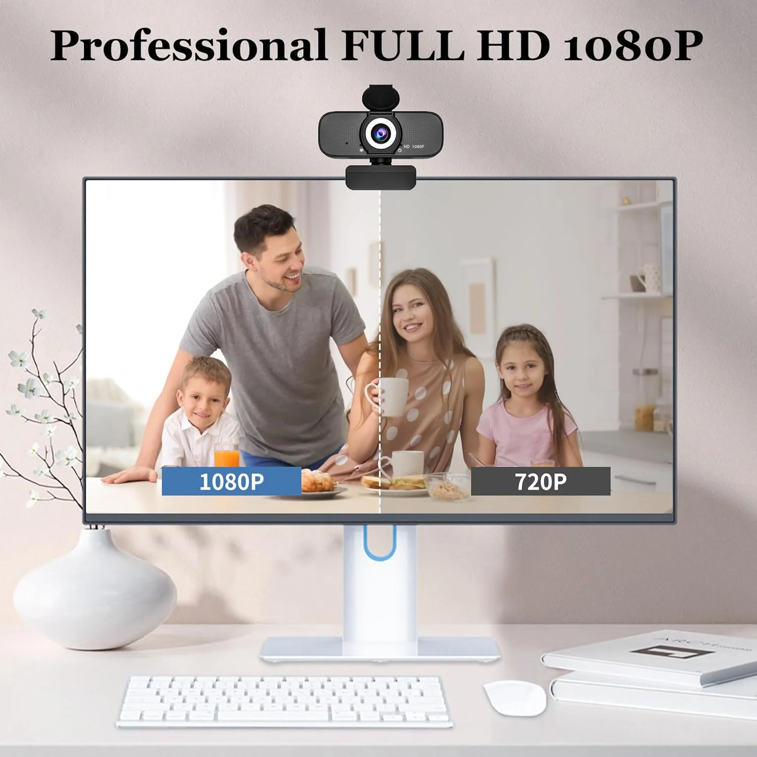 وب کم HD 1080P برای کامپیوتر با فوکوس خودکار و میکروفون حذف نویز - دوربین کامپیوتر Plug and Play برای کنفرانس ویدیویی، کلاس های آنلاین، پخش زنده - ایده آل برای کارمندان از راه دور، دانشجویان، گیمرها وب کم HD 1080P برای کامپیوتر با فوکوس خودکار و میکروفون حذف نویز - دوربین کامپیوتر Plug and Play برای کنفرانس ویدیویی، کلاس های آنلاین، پخش زنده - ایده آل برای کارمندان از راه دور، دانشجویان، گیمرها