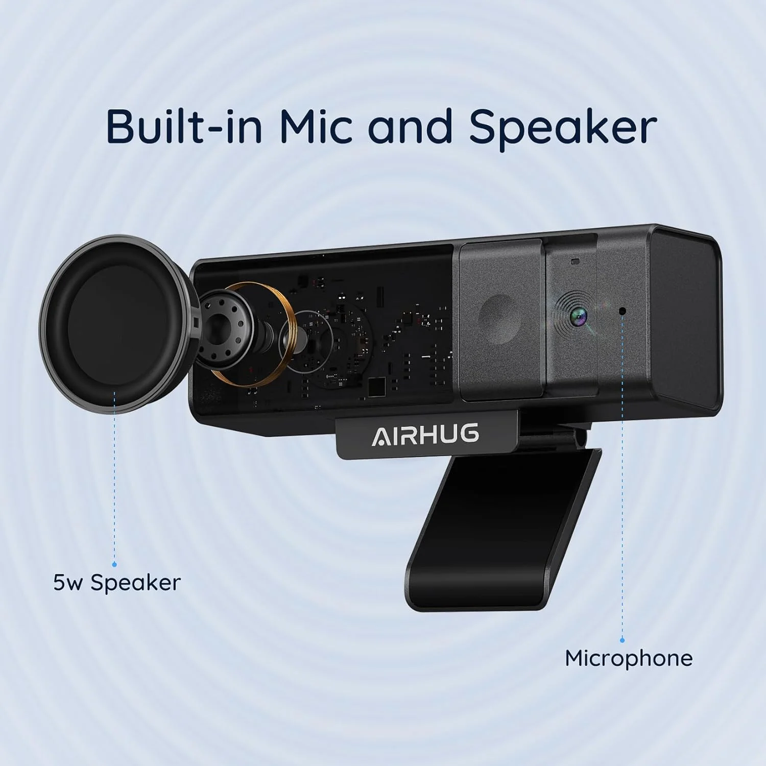 وب کم 3 در 1 AIRHUG - وب کم 1080P با میکروفون و بلندگو، وب کم USB با پوشش حریم خصوصی، برای کنفرانس ویدئویی/کلاس آنلاین/پخش زنده بازی وب کم 3 در 1 AIRHUG - وب کم 1080P با میکروفون و بلندگو، وب کم USB با پوشش حریم خصوصی، برای کنفرانس ویدئویی/کلاس آنلاین/پخش زنده بازی