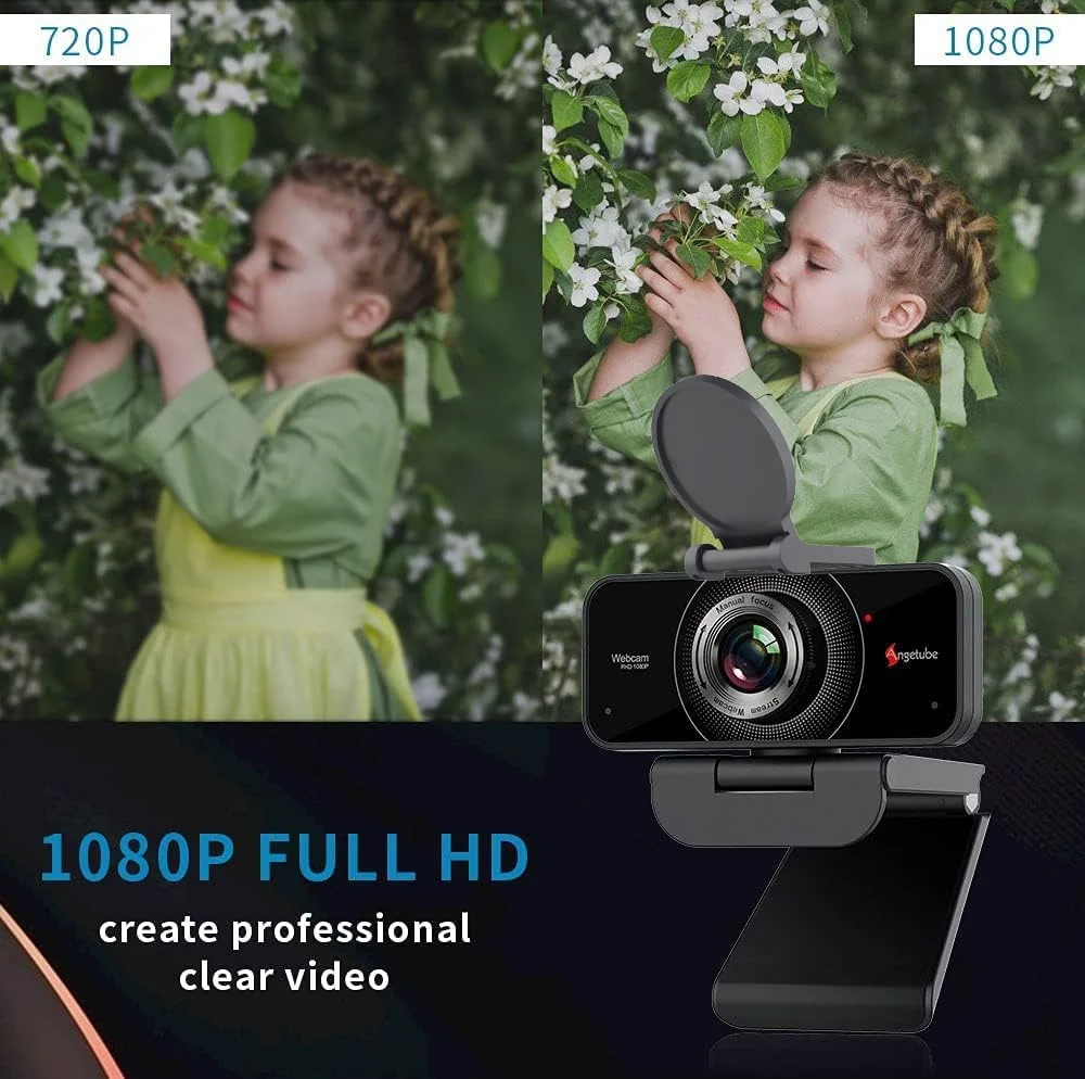 وب کم 1080P با میکروفون - دوربین USB برای لپ تاپ/رومیزی/مک - وب کم HD برای زوم/اسکایپ/تیمز/ایکس باکس، استریمینگ | کنفرانس ویدیویی | تماس وب کم 1080P با میکروفون - دوربین USB برای لپ تاپ/رومیزی/مک - وب کم HD برای زوم/اسکایپ/تیمز/ایکس باکس، استریمینگ | کنفرانس ویدیویی | تماس