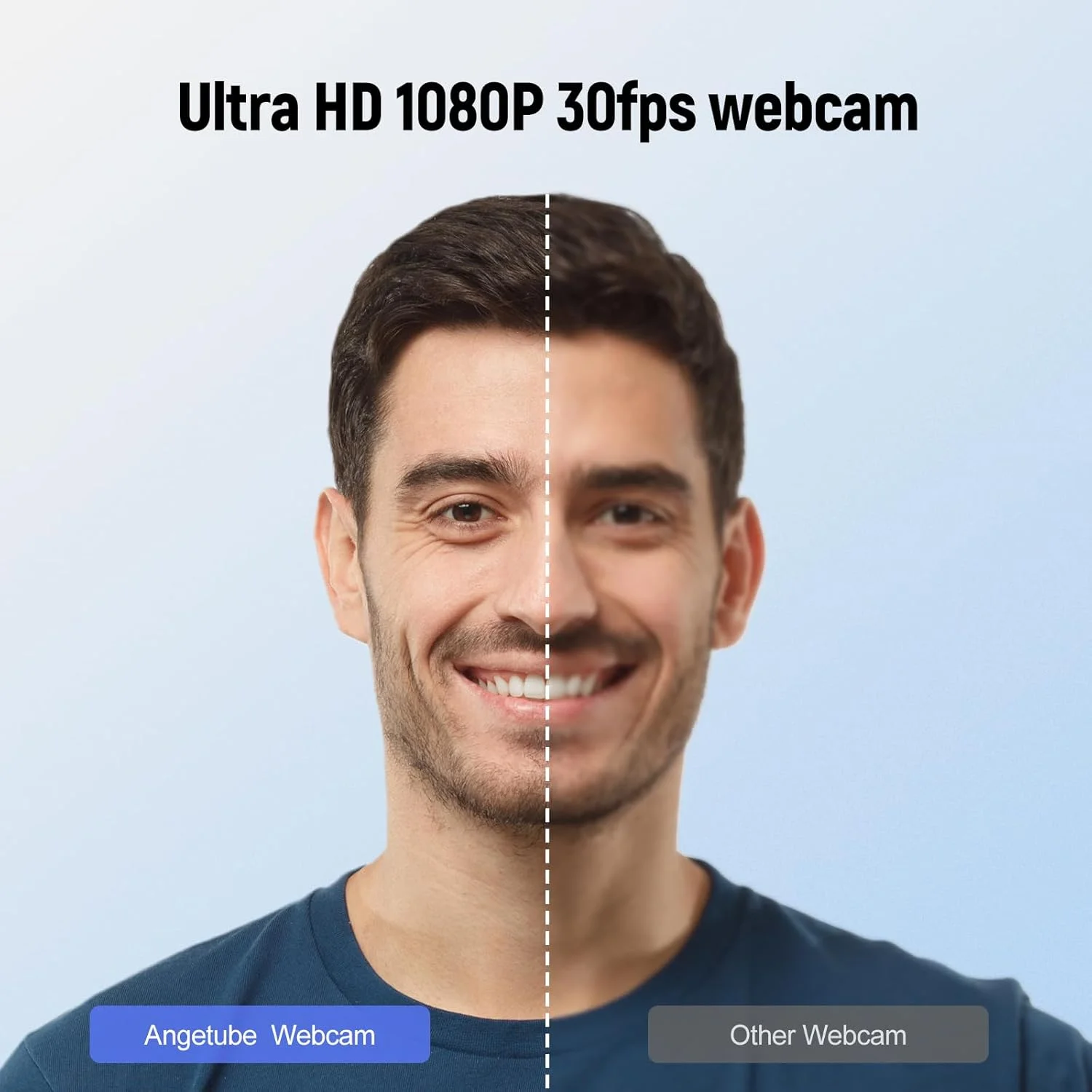 وبکم Angetube با میکروفون - وبکم استریمینگ 1080P Full HD، دوربین کامپیوتر با فوکوس خودکار و میکروفونهای دوگانه کاهش نویز و پوشش محافظ داخلی مناسب برای ویندوز، لینوکس و مک وبکم Angetube با میکروفون - وبکم استریمینگ 1080P Full HD، دوربین کامپیوتر با فوکوس خودکار و میکروفونهای دوگانه کاهش نویز و پوشش محافظ داخلی مناسب برای ویندوز، لینوکس و مک