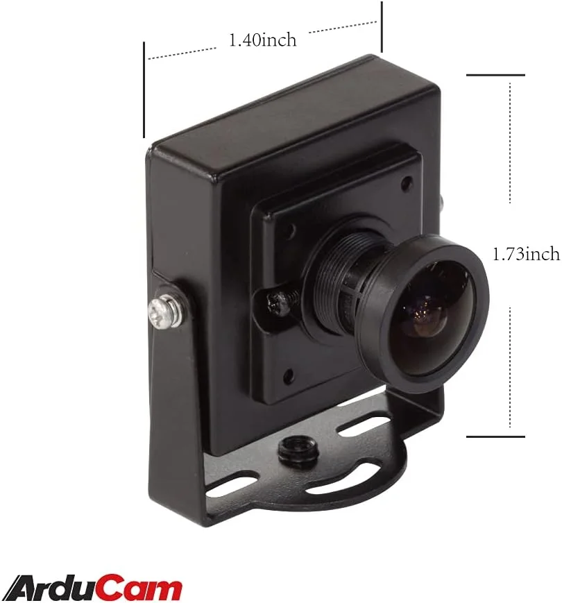 دوربین USB با زاویه دید عریض 16 مگاپیکسلی Arducam با بدنه فلزی، سنسور CMOS IMX298 مینی UVC USB2.0 4K با میکروفون، با کابل 1 متری برای لپ تاپ