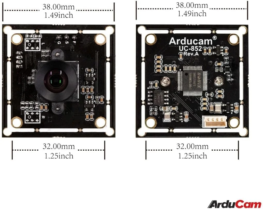 برد دوربین USB رنگی شاتر سراسری 100 فریم بر ثانیه Arducam، ماژول وب کم UVC با لنز M12 با اعوجاج کم و رزولوشن 1 مگاپیکسل بدون میکروفون برد دوربین USB رنگی شاتر سراسری 100 فریم بر ثانیه Arducam، ماژول وب کم UVC با لنز M12 با اعوجاج کم و رزولوشن 1 مگاپیکسل بدون میکروفون