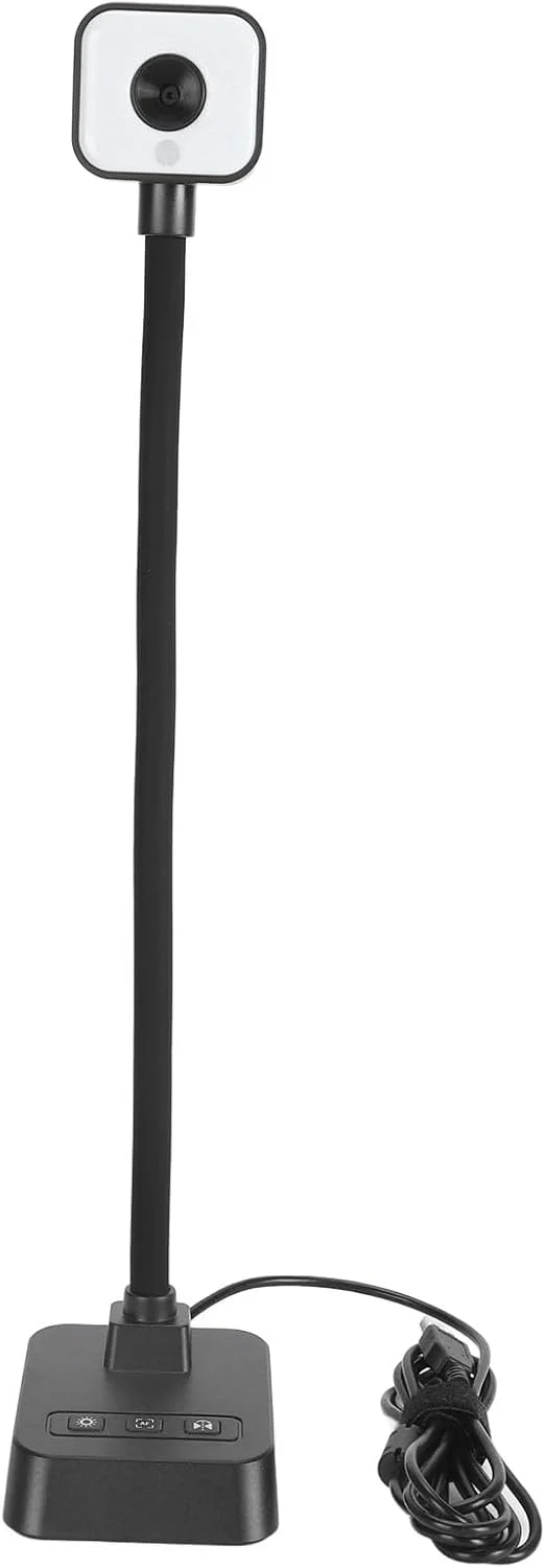 وب کم دوربین اسناد USB 4K با فوکوس خودکار، میکروفون و نور LED، لنز چرخان 360 درجه و تغذیه از طریق USB، برای آموزش از راه دور و کنفرانس وب وب کم دوربین اسناد USB 4K با فوکوس خودکار، میکروفون و نور LED، لنز چرخان 360 درجه و تغذیه از طریق USB، برای آموزش از راه دور و کنفرانس وب