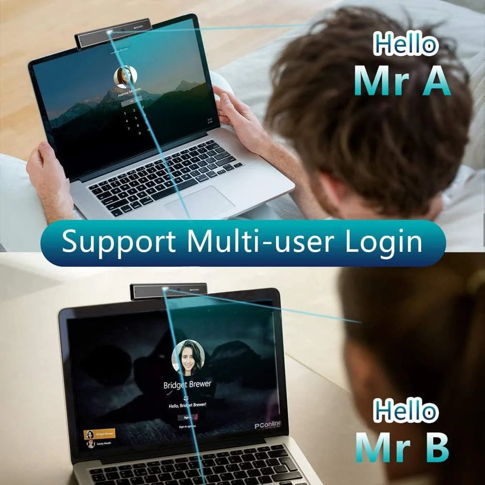 دوربین USB IR تشخیص چهره CA20 برای Windows Hello Windows 10، دوربین وب تا 1080P (سطح پایه) با میکروفون دوگانه Omni-directional برای کنفرانس ویدیویی و دفتر کار خانگی دوربین USB IR تشخیص چهره CA20 برای Windows Hello Windows 10، دوربین وب تا 1080P (سطح پایه) با میکروفون دوگانه Omni-directional برای کنفرانس ویدیویی و دفتر کار خانگی