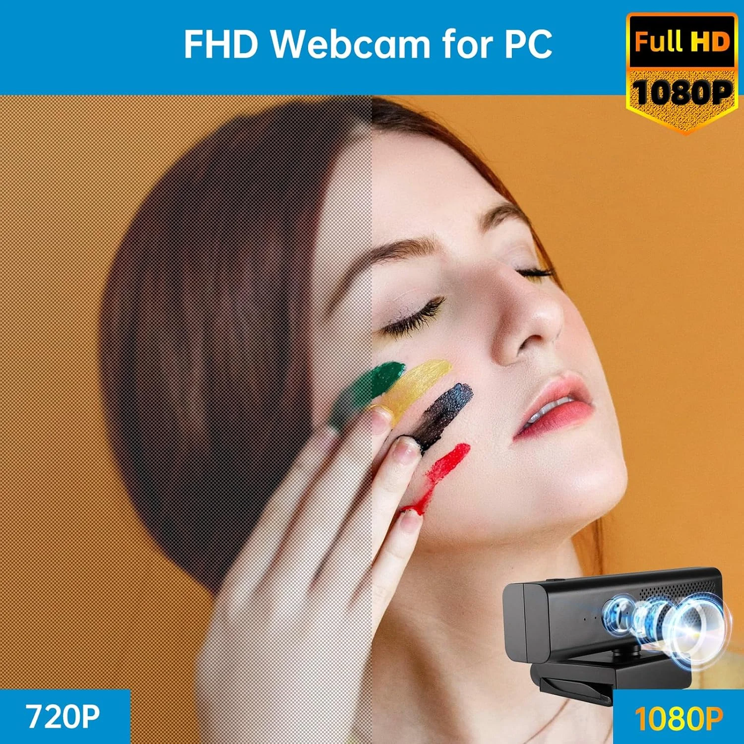 وب کم فول اچ دی 1080P سه در یک CofunKool: دوربین و بلندگو برای کامپیوتر رومیزی با 4 میکروفون داخلی، وب کم USB خارجی با پوشش حریم خصوصی مغناطیسی و بی صدا کردن برای لپ تاپ، استریمینگ، کنفرانس وب کم فول اچ دی 1080P سه در یک CofunKool: دوربین و بلندگو برای کامپیوتر رومیزی با 4 میکروفون داخلی، وب کم USB خارجی با پوشش حریم خصوصی مغناطیسی و بی صدا کردن برای لپ تاپ، استریمینگ، کنفرانس