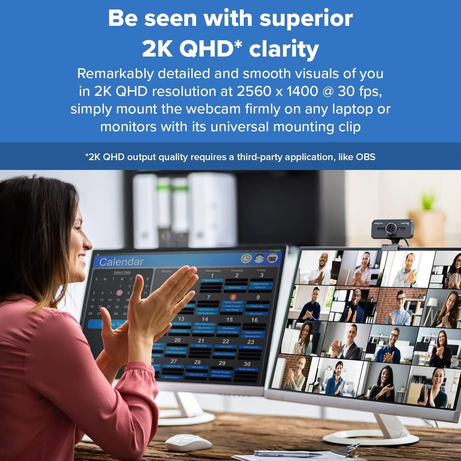 وب کم USB کیو اچ دی 2K کریتیو Live! Cam Sync V3 با زوم دیجیتال 4 برابر و میکروفون، 1080p HD، میدان دید تا 95 درجه، پوشش لنز، برای PC و Mac وب کم USB کیو اچ دی 2K کریتیو Live! Cam Sync V3 با زوم دیجیتال 4 برابر و میکروفون، 1080p HD، میدان دید تا 95 درجه، پوشش لنز، برای PC و Mac