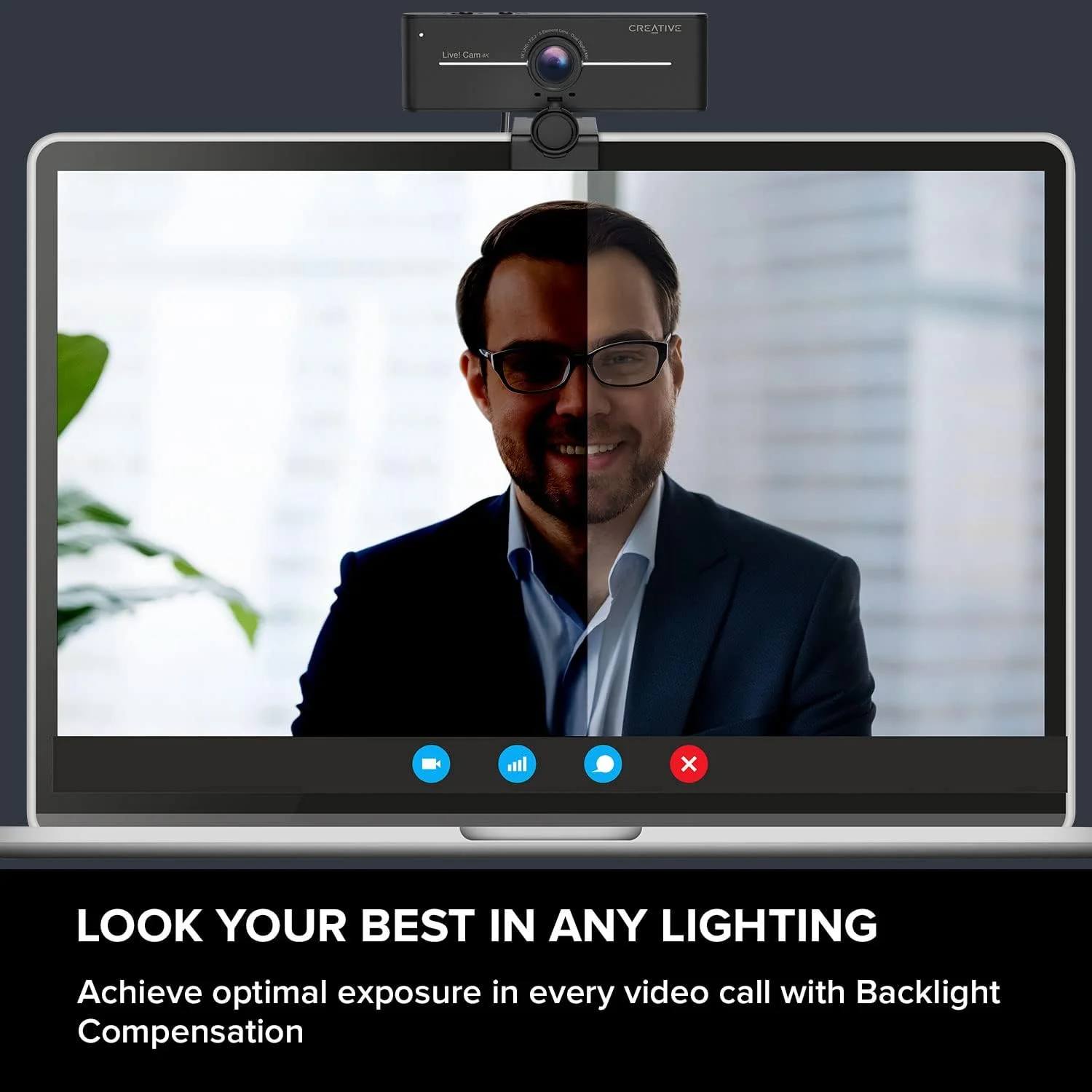 وبکم USB کریتیو Live! Cam Sync با کیفیت 4K UHD، جبران نور پسزمینه، تا 40 فریم در ثانیه، لنز واید 95 درجه، لنز حریم خصوصی، میکروفونهای داخلی، اتصال آسان برای کامپیوتر و مک وبکم USB کریتیو Live! Cam Sync با کیفیت 4K UHD، جبران نور پسزمینه، تا 40 فریم در ثانیه، لنز واید 95 درجه، لنز حریم خصوصی، میکروفونهای داخلی، اتصال آسان برای کامپیوتر و مک