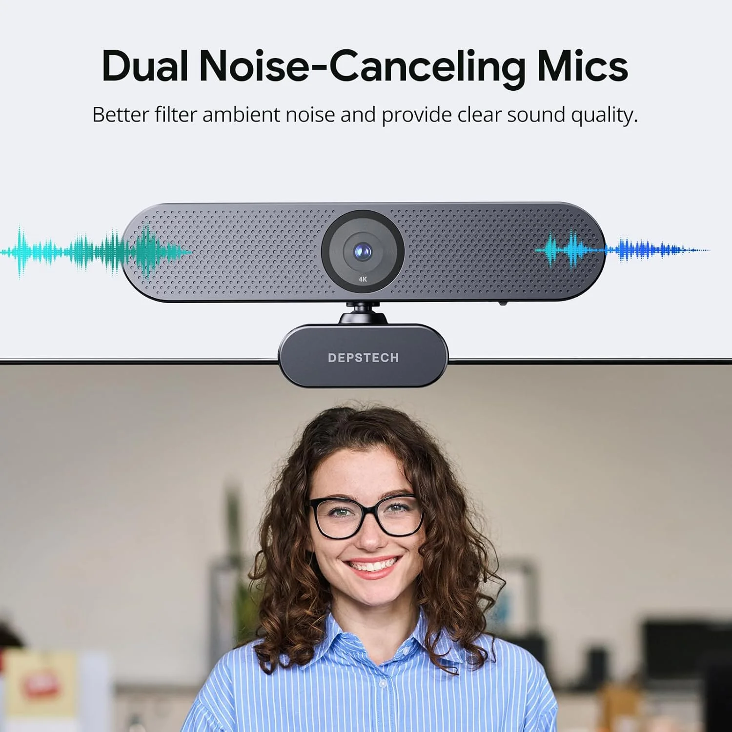 وب کم 4K دپستک با کنترل از راه دور، وب کم Ultra HD با میکروفون، حذف نویز، فوکوس خودکار، تصحیح نور کم، پوشش حریم خصوصی، دوربین وب برای PC/Mac/Laptop/Desktop/Zoom/Teams وب کم 4K دپستک با کنترل از راه دور، وب کم Ultra HD با میکروفون، حذف نویز، فوکوس خودکار، تصحیح نور کم، پوشش حریم خصوصی، دوربین وب برای PC/Mac/Laptop/Desktop/Zoom/Teams