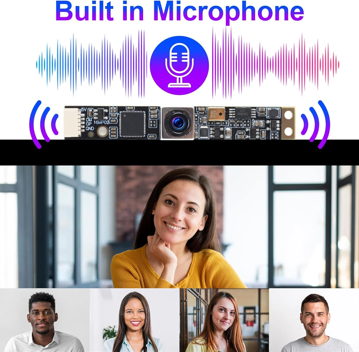 ماژول دوربین USB با فوکوس خودکار 16 مگاپیکسلی ELP با میکروفون، لنز زاویه باز 100 درجه بدون اعوجاج، دوربین وب کم مینی جاسازی شده USB2.0 برای ردیابی چشم و تشخیص چهره ماژول دوربین USB با فوکوس خودکار 16 مگاپیکسلی ELP با میکروفون، لنز زاویه باز 100 درجه بدون اعوجاج، دوربین وب کم مینی جاسازی شده USB2.0 برای ردیابی چشم و تشخیص چهره