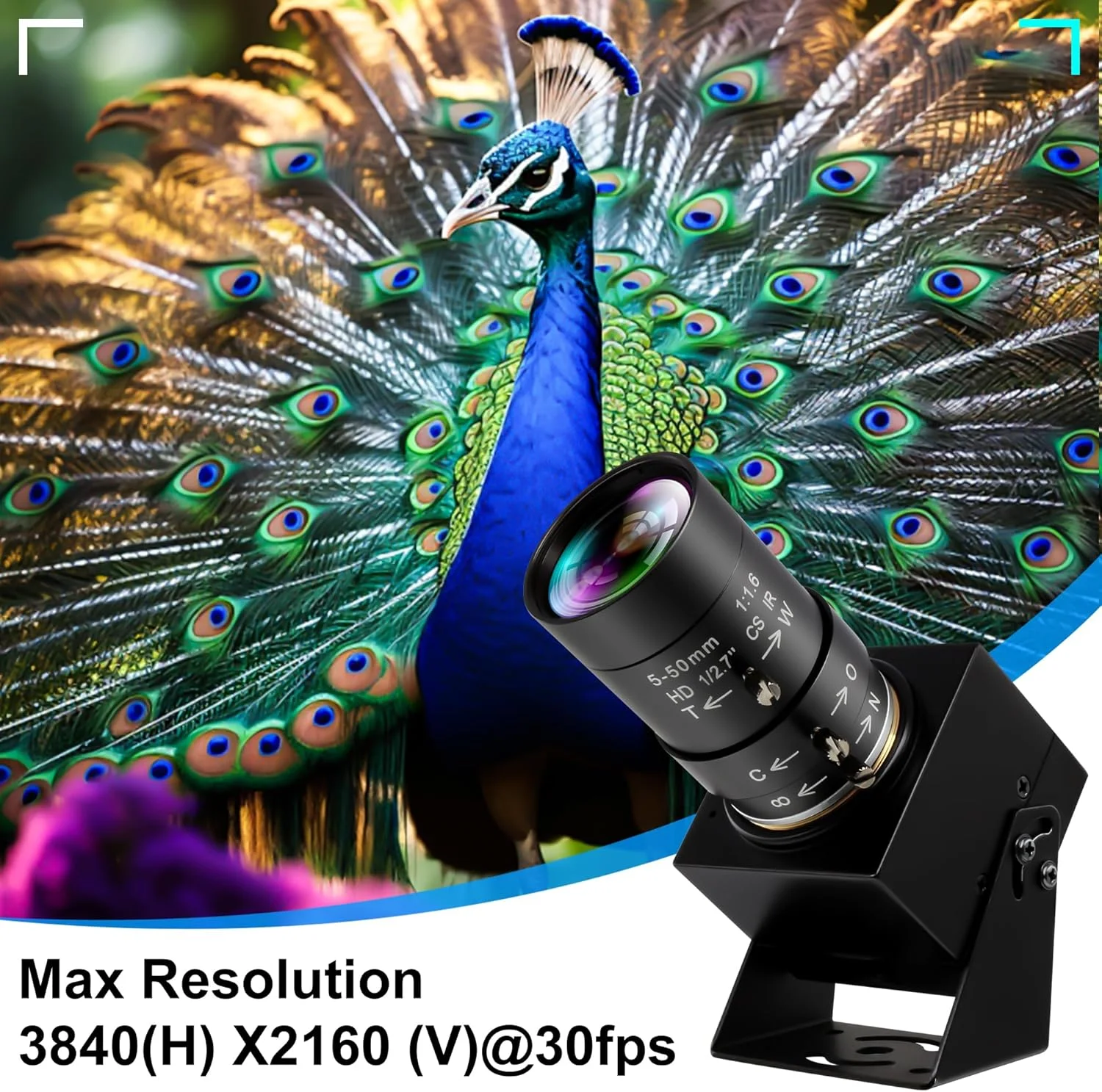 وب کم USB با کیفیت 4K مدل ELP Ultra HD 2160P با فوکوس متغیر 5-50mm و زوم 10X، دوربین وریفوکال، دوربین کنفرانس وب Plug and Play برای ویندوز/لینوکس/اندروید/رسپبری پای USB4K03-UFV(5-50) وب کم USB با کیفیت 4K مدل ELP Ultra HD 2160P با فوکوس متغیر 5-50mm و زوم 10X، دوربین وریفوکال، دوربین کنفرانس وب Plug and Play برای ویندوز/لینوکس/اندروید/رسپبری پای USB4K03-UFV(5-50)