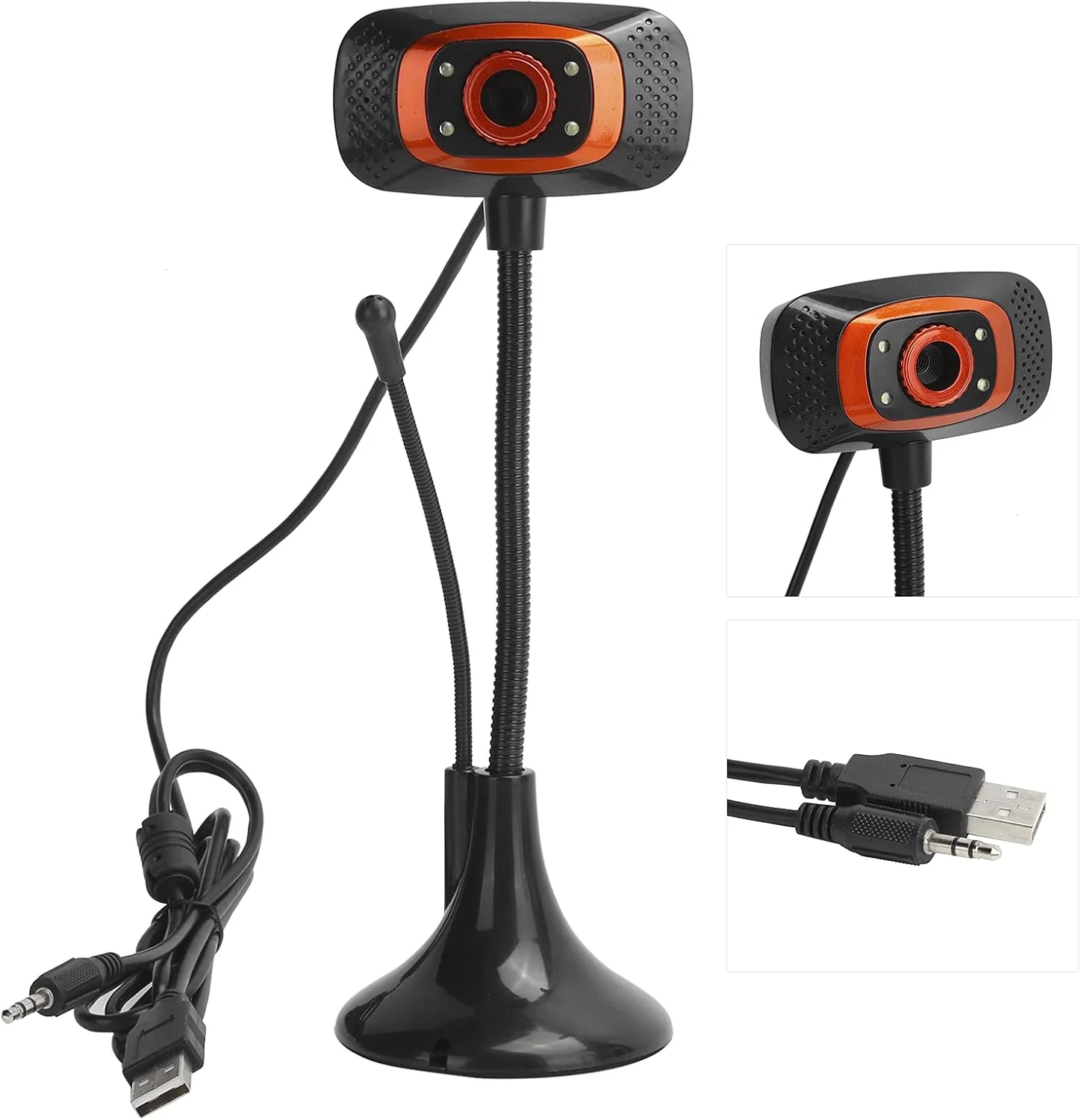 دوربین کامپیوتر 1080P GOWENIC، وب کم USB گیره ای برای لپ تاپ و کامپیوتر رومیزی با میکروفون داخلی برای پخش زنده، کنفرانس ویدیویی، تماس آنلاین