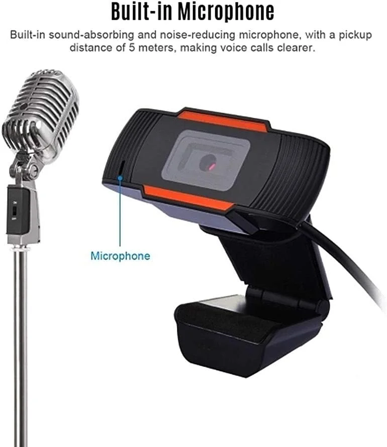 وب کم 1080P 2MP با فوکوس خودکار 30 فریم بر ثانیه و میکروفون با قابلیت کاهش نویز، اتصال USB و بدون نیاز به نصب، مناسب برای لپ تاپ و کامپیوتر رومیزی