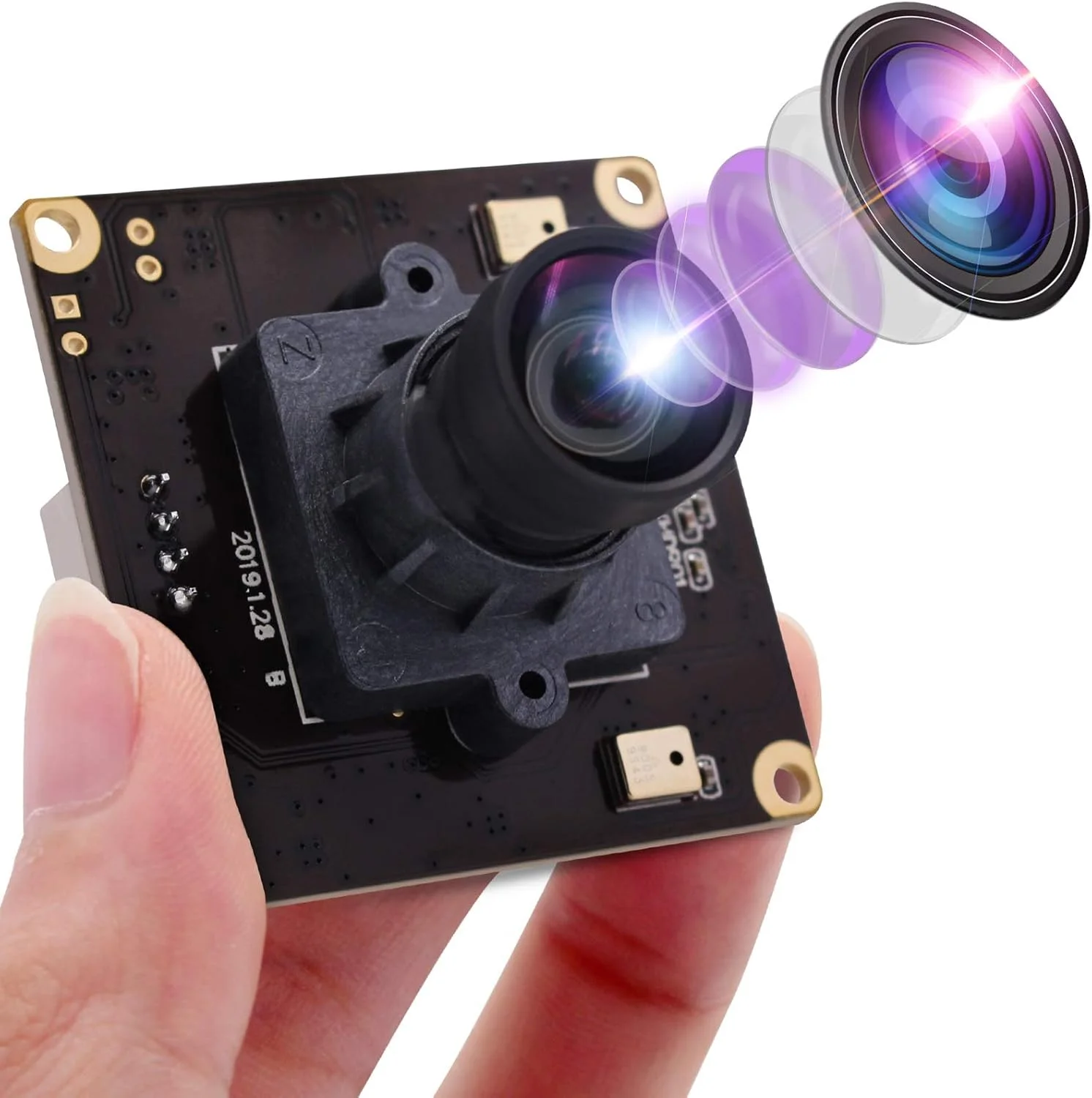 وب کم 4K هات پت، دوربین مینی USB با زاویه 100 درجه، وب کم Ultra HD 2160P با سنسور Sony IMX317، مینی کم با بدنه آلومینیومی، پشتیبانی از UVC، اتصال و پخش برای ویندوز، اندروید، مک، لینوکس