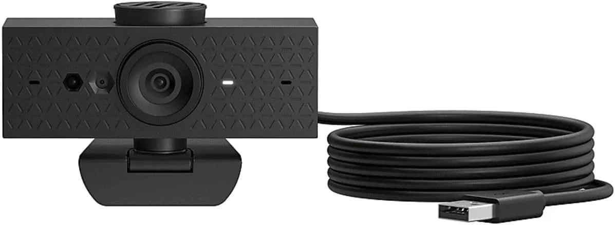 وب کم HP - PC 620 FHD 1080p، فوکوس خودکار، زوم دیجیتال، چرخش 360 درجه، میدان دید قابل تنظیم، تصحیح خودکار رنگ و پس زمینه، سازگار با زوم، پوشش حریم خصوصی، مشکی