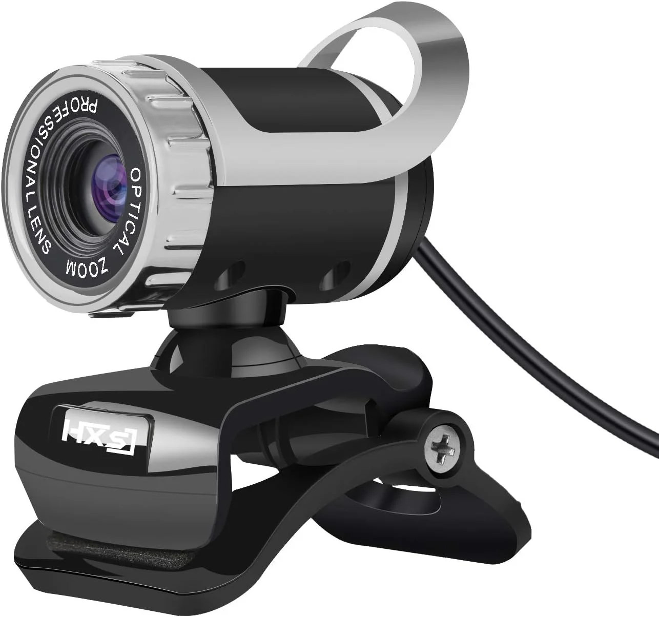 وب‌کم USB مدل HXSJ با کیفیت 480P HD و میکروفون داخلی، اتصال آسان و ضبط صدا برای کامپیوتر، لپ‌تاپ، مک، ویندوز XP / 7/8 / 10 و اندروید تی‌وی