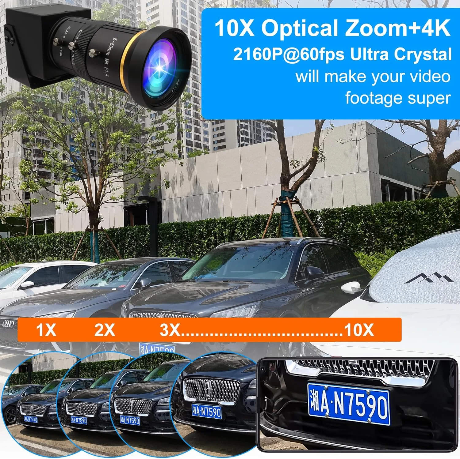 دوربین USB3.0 HDMI 4K با زوم دستی 60 فریم بر ثانیه IEights، دوربین کوچک Lightburn برای حکاکی لیزری H.264، دوربین امنیتی USB تلسکوپی، دوربین صنعتی PC برای رزبری پای جتسون نانو