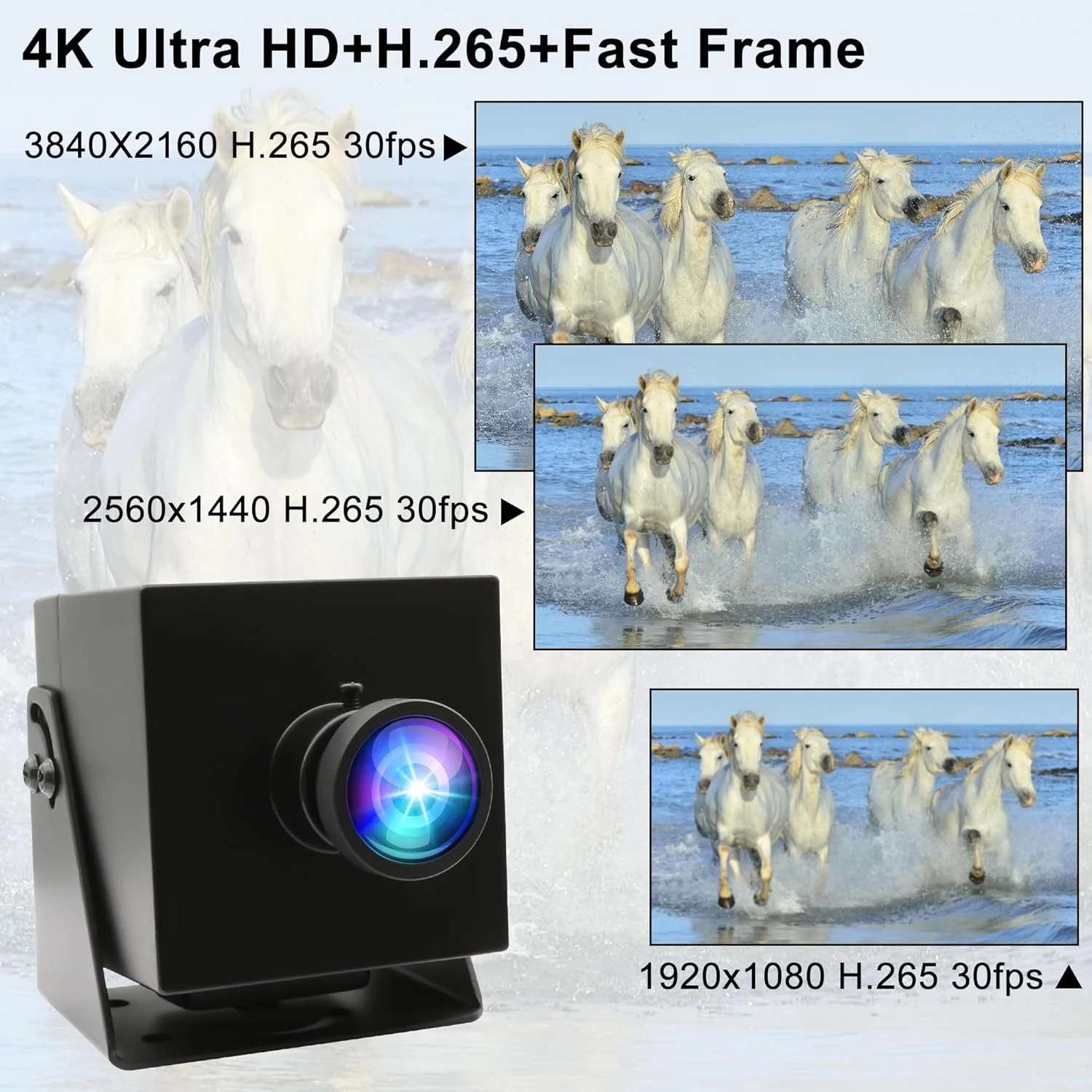 دوربین USB با کیفیت 4K HDMI و زاویه دید گسترده برای کامپیوتر، دوربین PC با سرعت 30 فریم بر ثانیه، دوربین مینی UVC USB2.0 برای حکاکی لیزری، دوربین امنیتی USB با زوم دیجیتال 2X برای لپ تاپ Raspberry Pi Jetson Nano