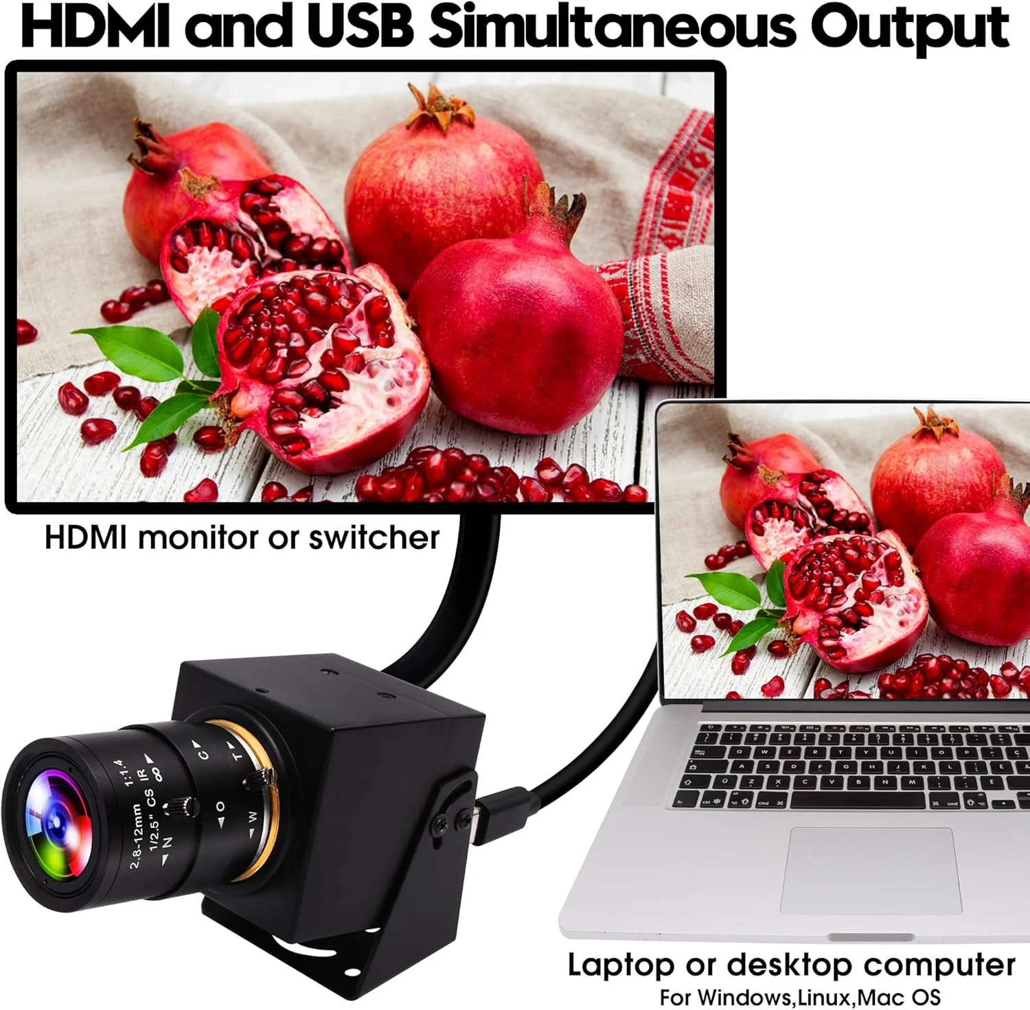 دوربین IFWATER HDMI USB 4K وب کم با خروجی همزمان، دوربین کنفرانس ویدیویی H.265 با لنز زوم اپتیکال 4X، وب کم کامپیوتر USB با قابلیت اتصال و پخش مستقیم برای آموزش پزشکی دوربین IFWATER HDMI USB 4K وب کم با خروجی همزمان، دوربین کنفرانس ویدیویی H.265 با لنز زوم اپتیکال 4X، وب کم کامپیوتر USB با قابلیت اتصال و پخش مستقیم برای آموزش پزشکی