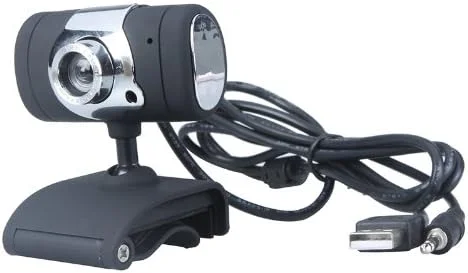 وب کم USB 2.0 با کیفیت HD و 0.3 مگاپیکسل به همراه میکروفون برای کامپیوتر، لپ تاپ، رنگ مشکی