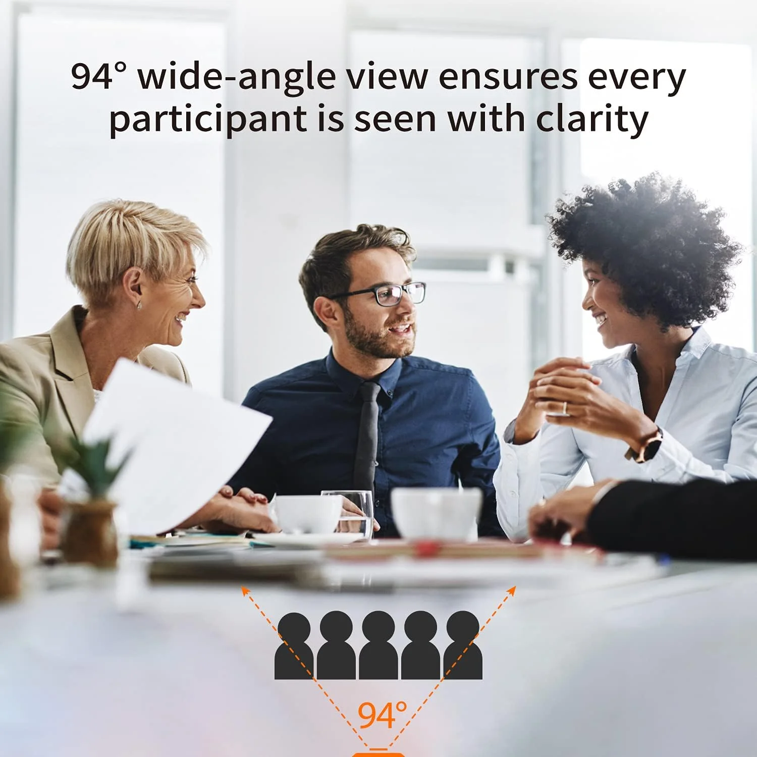 وب‌کم 4K Ultra HD جی 5 کریت سازگار با macOS، Windows و Chrome OS، دارای میکروفون دوگانه با پوشش حریم خصوصی و اتصال USB چندگانه - مشکی (JVU430)