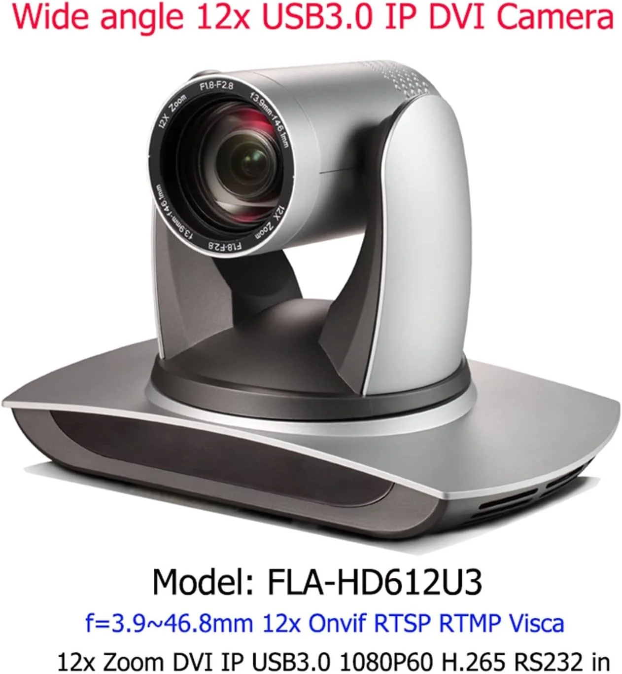 تجهیزات ویدئو کنفرانس اتاق کنفرانس وب کم DVI USB3.0 IP PTZ 2MP زاویه دید گسترده زوم اپتیکال 12x کامپیوتر