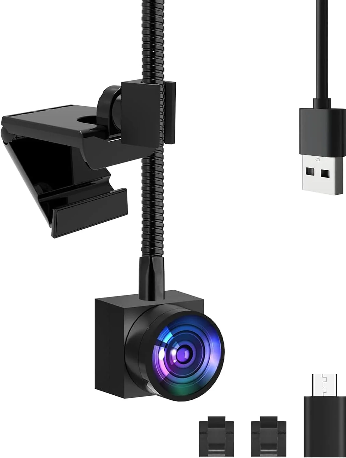 وبکم تماس چشمی با گیره کابل، دوربین صفحه میانی با فوکوس خودکار 1080P برای کنفرانس آنلاین، وبکم قابل تنظیم با میکروفون حذف نویز برای رایانه شخصی و لپتاپ وبکم تماس چشمی با گیره کابل، دوربین صفحه میانی با فوکوس خودکار 1080P برای کنفرانس آنلاین، وبکم قابل تنظیم با میکروفون حذف نویز برای رایانه شخصی و لپتاپ