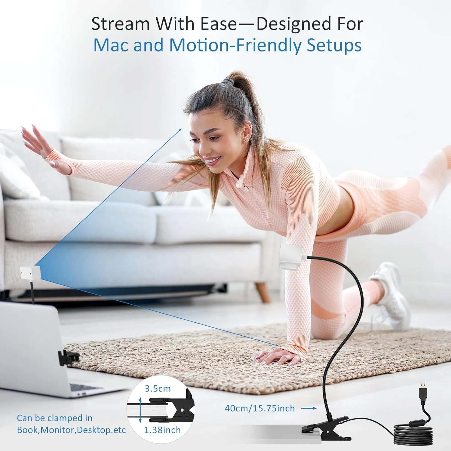 وب کم 1080P برای کامپیوتر، وب کم تماس چشمی برای کامپیوتر رومیزی (سفید) وب کم 1080P برای کامپیوتر، وب کم تماس چشمی برای کامپیوتر رومیزی (سفید)