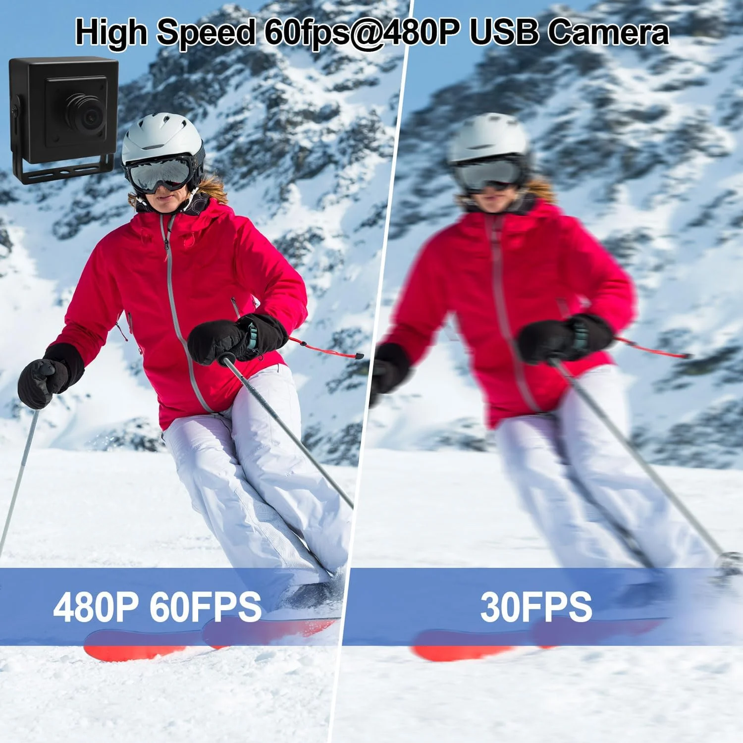 وب‌کم USB مدل MMlove VGA با لنز واید 170 درجه فیش‌آی، 480P 60FPS، بدنه آلومینیومی کوچک، رزولوشن 640x480 پیکسل، مناسب برای PC/Laptop/Raspberry Pi