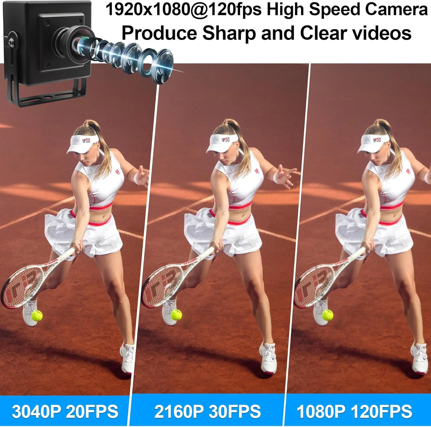 دوربین USB با سرعت بالا 11.6 مگاپیکسل و نرخ 120 فریم بر ثانیه، وب کم با زاویه دید عریض 102 درجه بدون اعوجاج، اتصال آسان USB، دوربین USB کوچک برای کامپیوتر، لپ تاپ، رزبری پای، اسکایپ، زوم و فیس تایم دوربین USB با سرعت بالا 11.6 مگاپیکسل و نرخ 120 فریم بر ثانیه، وب کم با زاویه دید عریض 102 درجه بدون اعوجاج، اتصال آسان USB، دوربین USB کوچک برای کامپیوتر، لپ تاپ، رزبری پای، اسکایپ، زوم و فیس تایم