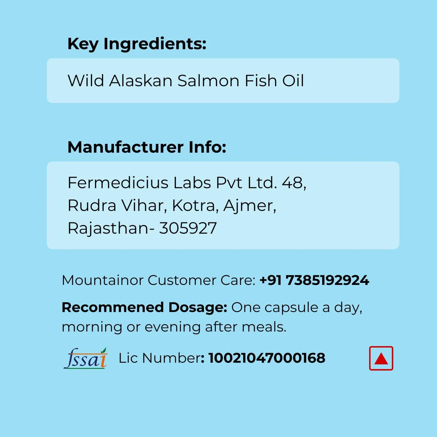 روغن ماهی امگا 3 دریای عمیق MOUNTAINOR از آلاسکا - 2500 میلی گرم (60 سافت ژل) برای آقایان و بانوان حاوی: 1100 میلی گرم EPA و 700 میلی گرم DHA در هر وعده تصفیه شده و فاقد جیوه و بدون طعم ماهی