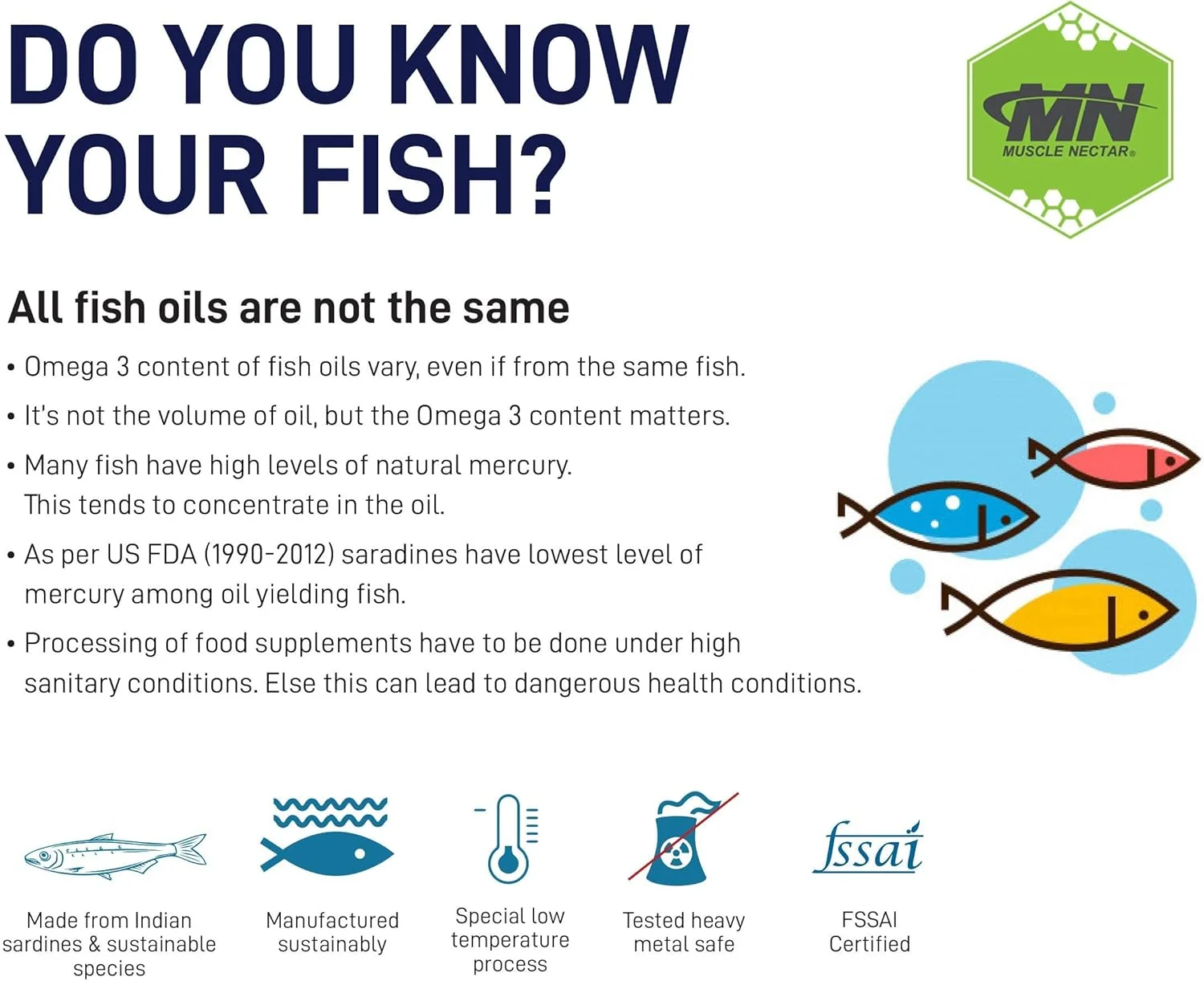 روغن ماهی امگا 3 Muscle Nectar (MN) با قدرت سه برابر 2500 میلی گرم برای آقایان و بانوان - تقطیر مولکولی (1500 میلی گرم EPA/DHA) (120 سافت ژل)