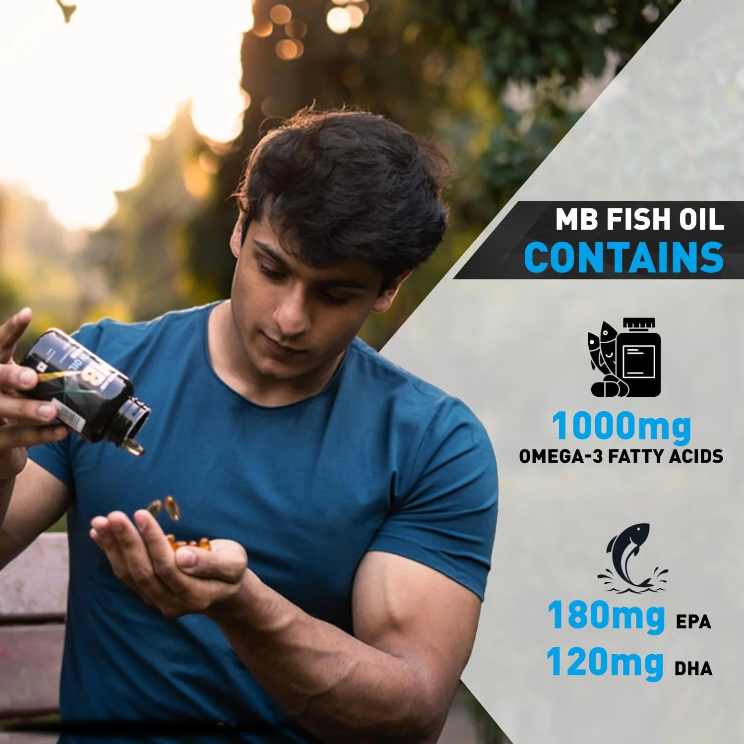 روغن ماهی امگا 3 ماسل بلز (1000 میلی گرم، 90 کپسول)