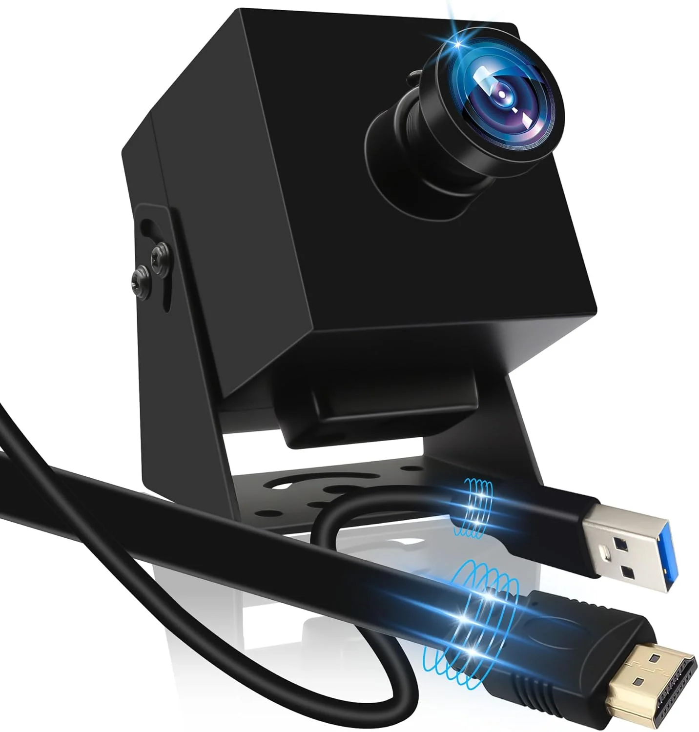 دوربین 4K HDMI با سرعت بالا 60FPS، دوربین USB وب کم 8 مگاپیکسلی استریمینگ با لنز زاویه باز 120 درجه، زوم دیجیتال 2X خروجی همزمان، دوربین کلوزآپ Lightburn برای لپ تاپ PC