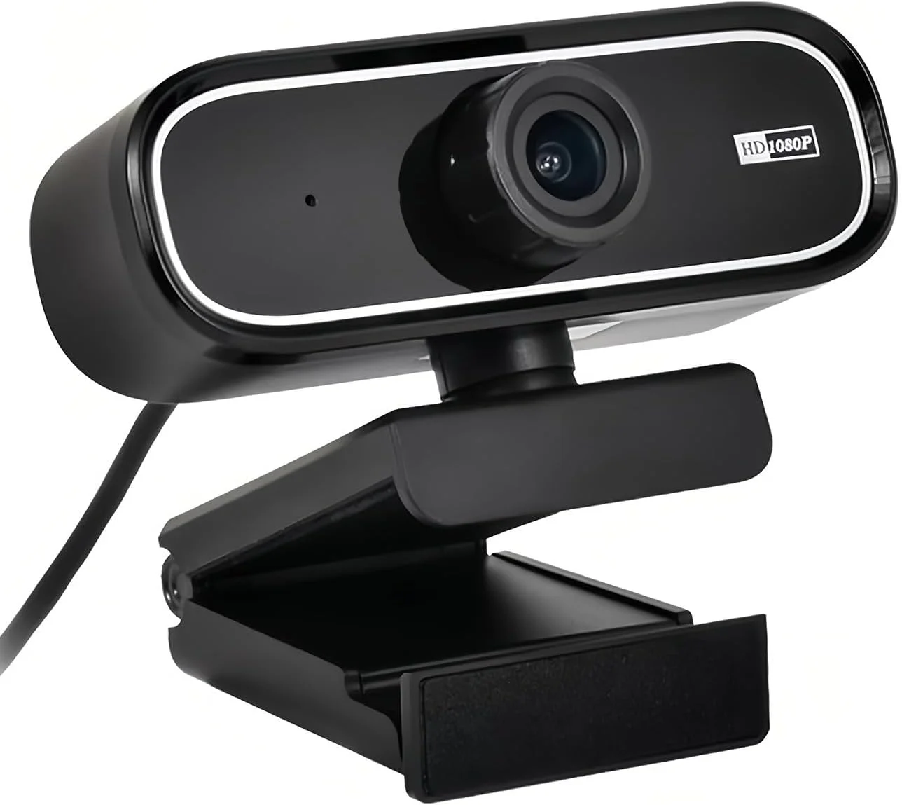 وب‌کم 1080P Necomi با میکروفون حذف نویز، جلوه ویدیویی با کیفیت بالا با نرخ فریم 30، تنظیم دستی برای فوکوس دور و نزدیک، تماس ویدیویی برای رایانه شخصی رومیزی یا لپ‌تاپ