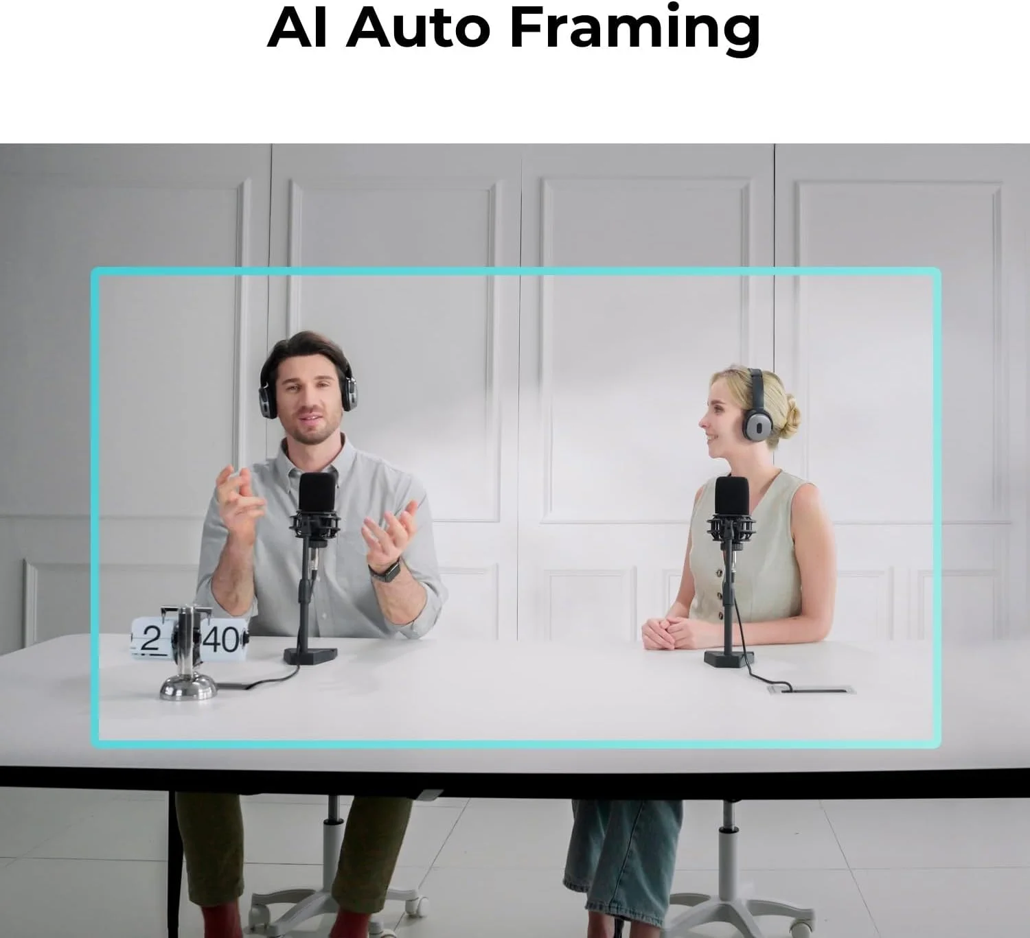 وب کم OBSBOT Meet 2 4K - با قابلیت های هوش مصنوعی کادربندی و ردیابی خودکار، سنسور 1/2 اینچی، 60 فریم بر ثانیه، فوکوس خودکار، HDR، میکروفون دوگانه - وب کم USB سبک وزن برای استریم، جلسات زوم و بازی. (سفید ابری)