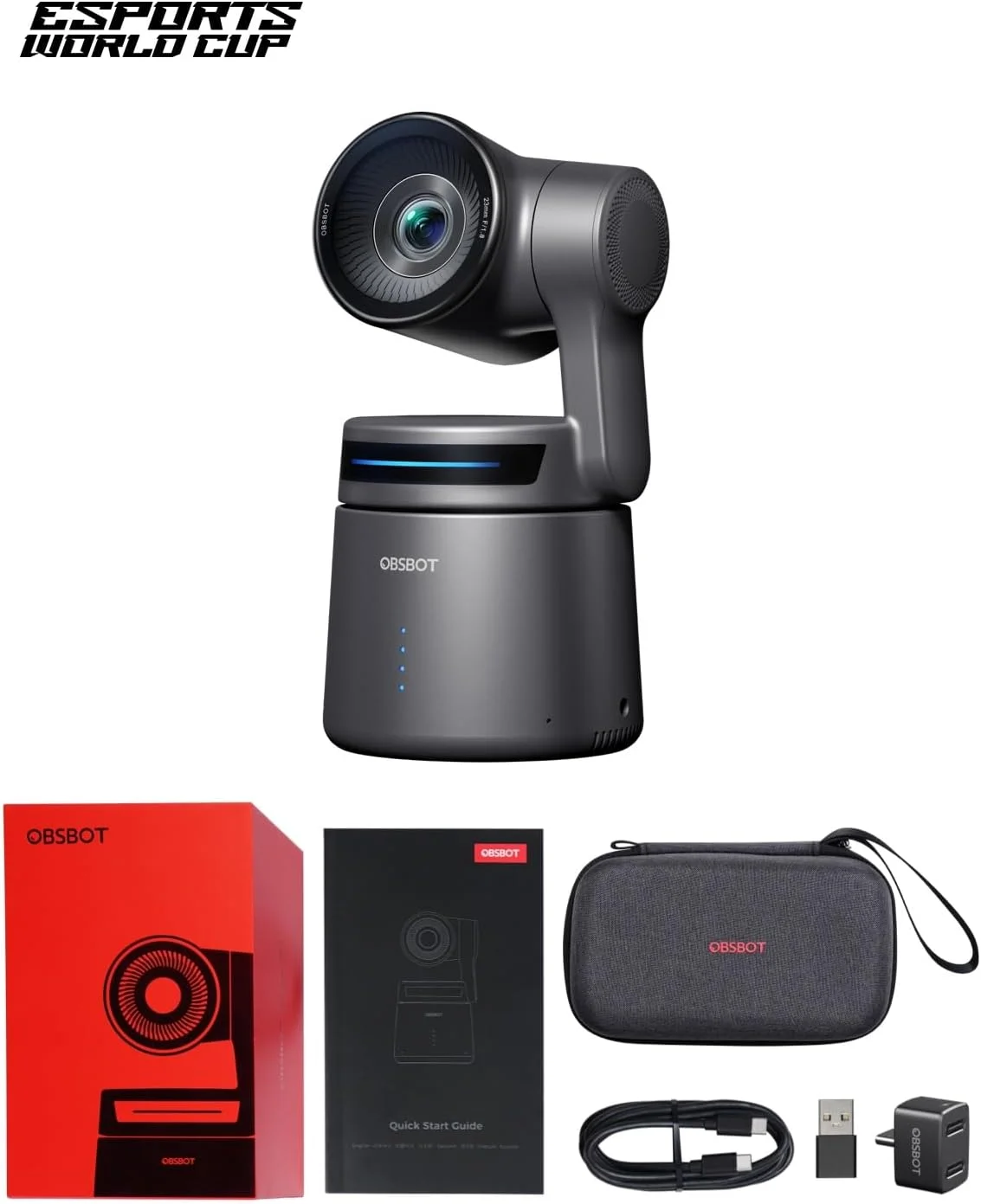 دوربین استریمینگ OBSBOT Tail Air 4K، دوربین PTZ با ردیابی هوش مصنوعی، برنامه هوشمند، کنترل حرکتی، HDMI/USB-C بیسیم، دوربین فیلمبرداری برای ولاگ دوربین استریمینگ OBSBOT Tail Air 4K، دوربین PTZ با ردیابی هوش مصنوعی، برنامه هوشمند، کنترل حرکتی، HDMI/USB-C بیسیم، دوربین فیلمبرداری برای ولاگ