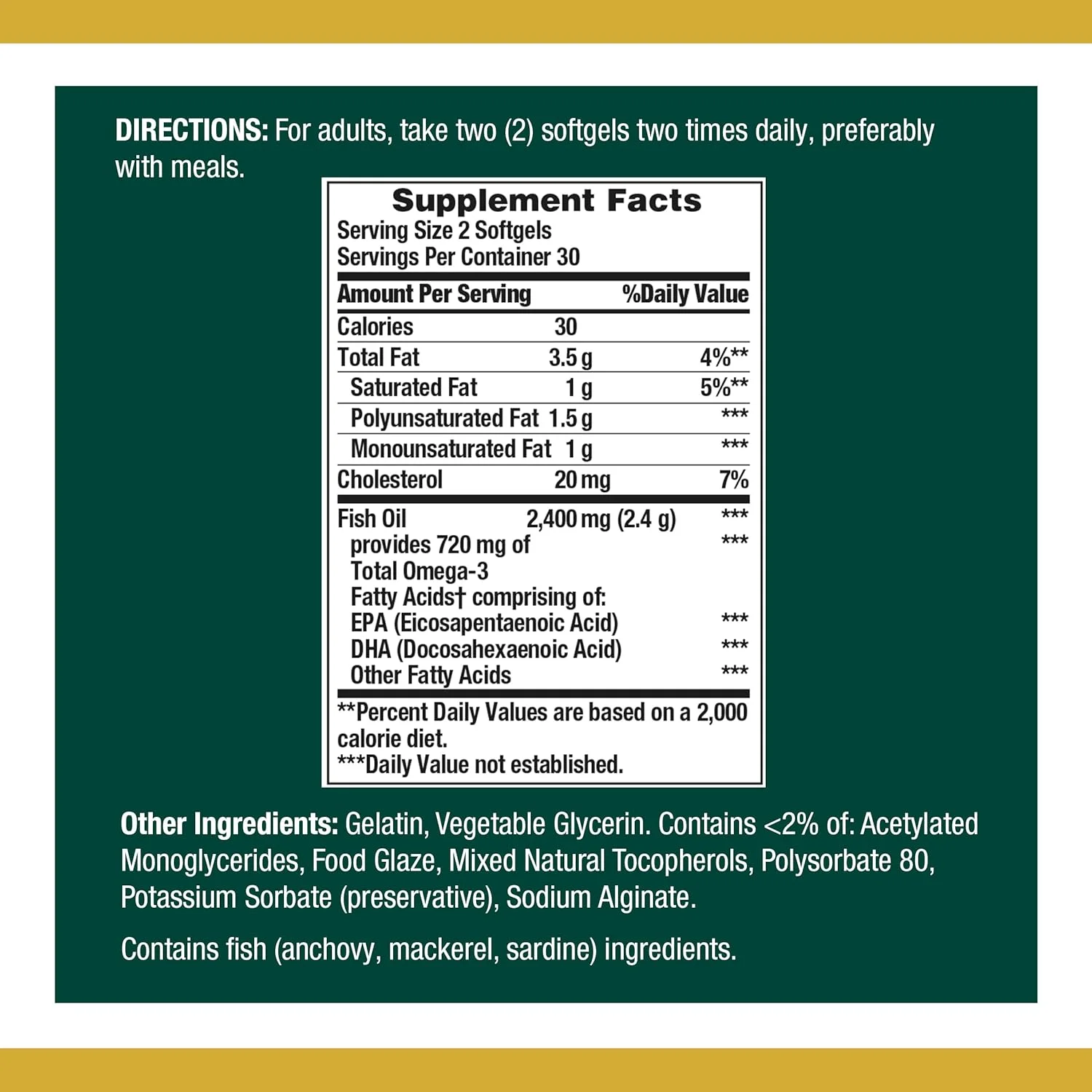 قرص روغن ماهی بدون بو Nature's Bounty، 1200 میلی گرم، 60 عدد قرص روغن ماهی بدون بو Nature's Bounty، 1200 میلی گرم، 60 عدد