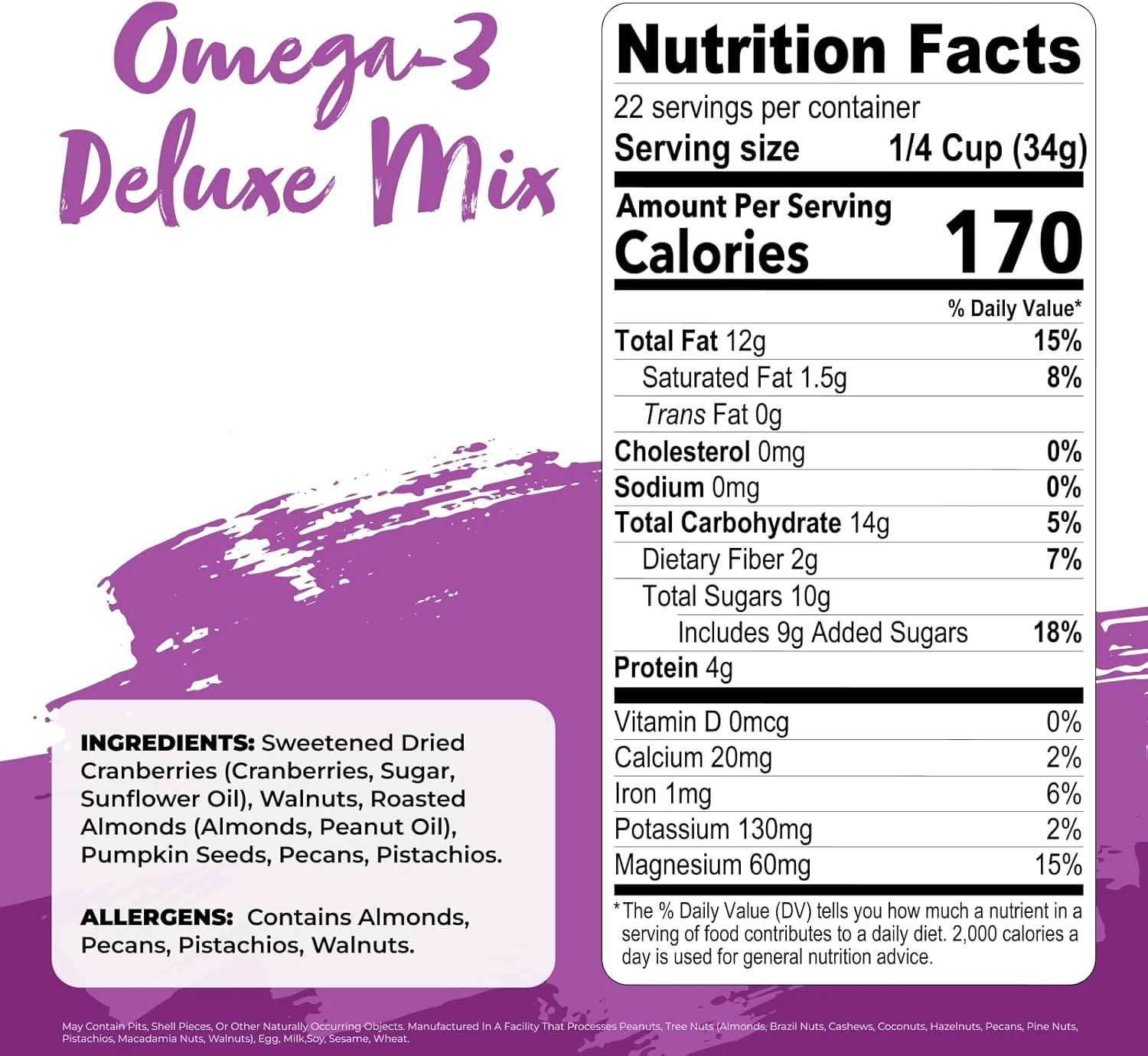 مخلوط آجیل ممتاز امگا 3 Nature's Garden (737 گرم) مخلوط آجیل ممتاز امگا 3 Nature's Garden (737 گرم)