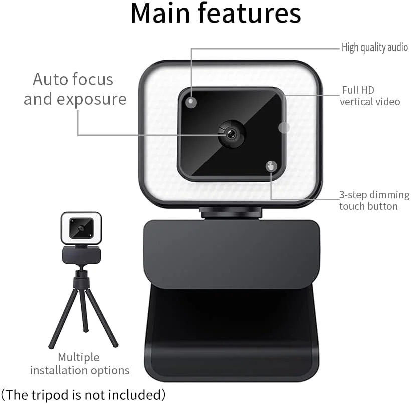 وب کم USB پپیسکی 4K با زاویه دید گسترده، فوکوس خودکار، تنظیم روشنایی 3 سطح، میکروفون داخلی با قابلیت کاهش نویز - سفید وب کم USB پپیسکی 4K با زاویه دید گسترده، فوکوس خودکار، تنظیم روشنایی 3 سطح، میکروفون داخلی با قابلیت کاهش نویز - سفید