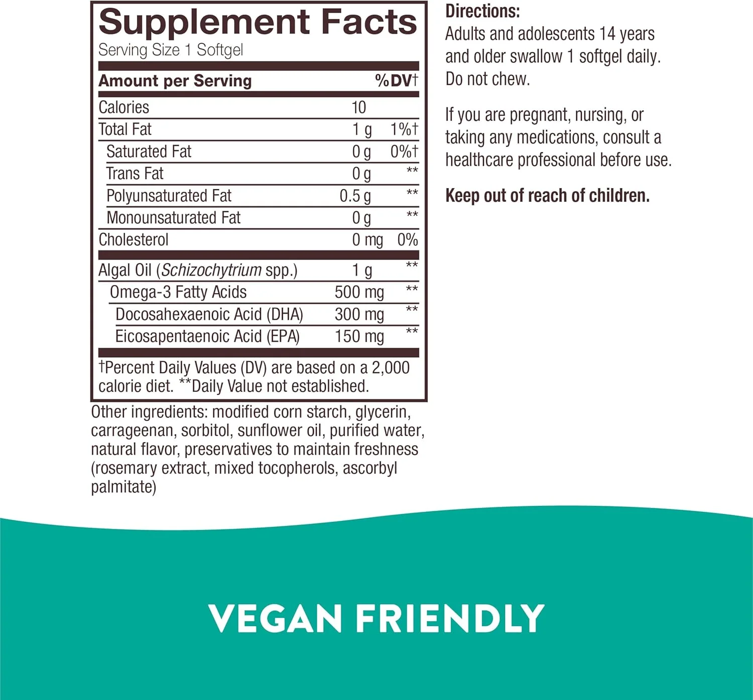 امگا 3 گیاهی Nature's Way NutraVege، سلامت قلب، عملکرد چشم و مغز*، 30 سافت ژل وگان