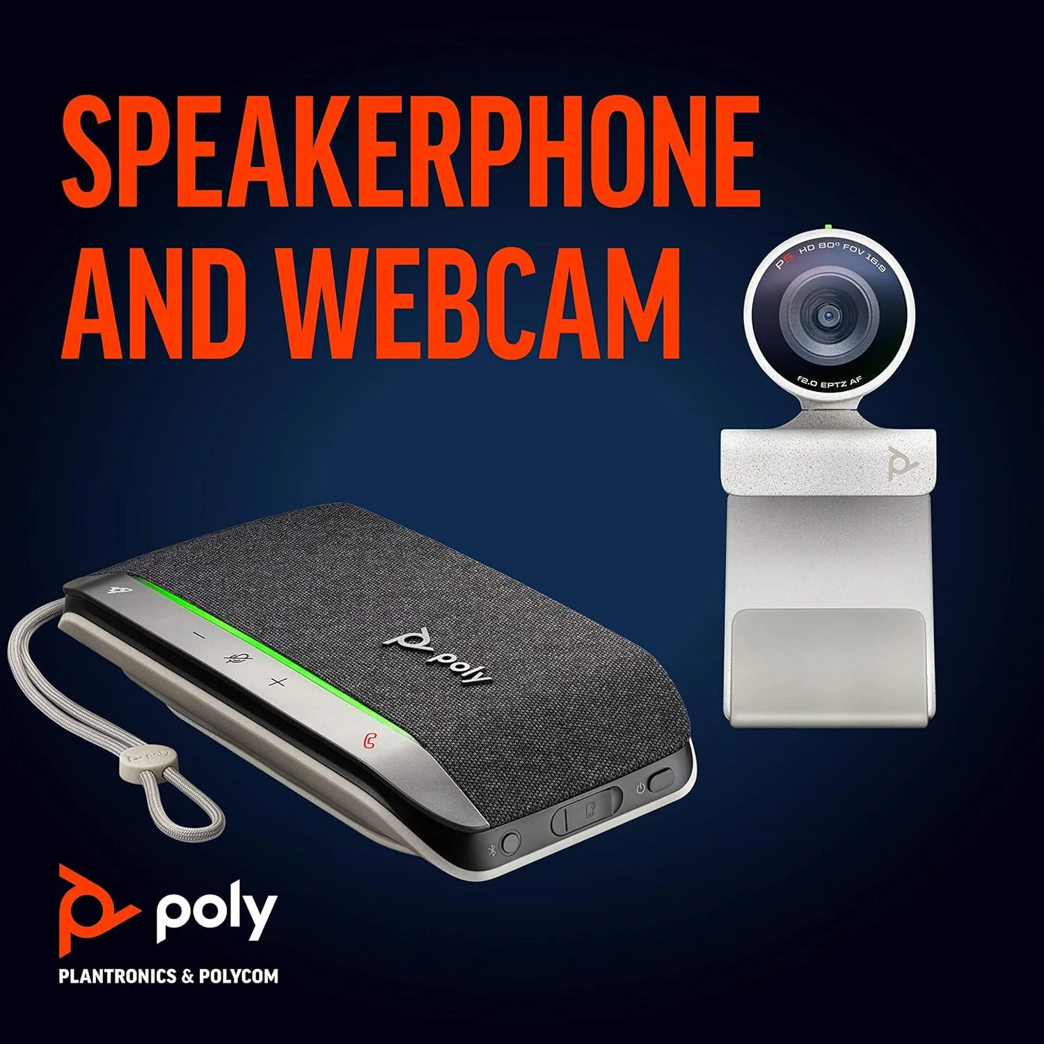 وب کم Poly Studio P5 به همراه اسپیکرفون Poly Sync 20+ (Plantronics + Polycom) - دوربین کنفرانس ویدیویی حرفه ای 1080p HD و اسپیکرفون هوشمند بی سیم بلوتوث - دارای گواهینامه برای Zoom & Teams وب کم Poly Studio P5 به همراه اسپیکرفون Poly Sync 20+ (Plantronics + Polycom) - دوربین کنفرانس ویدیویی حرفه ای 1080p HD و اسپیکرفون هوشمند بی سیم بلوتوث - دارای گواهینامه برای Zoom & Teams