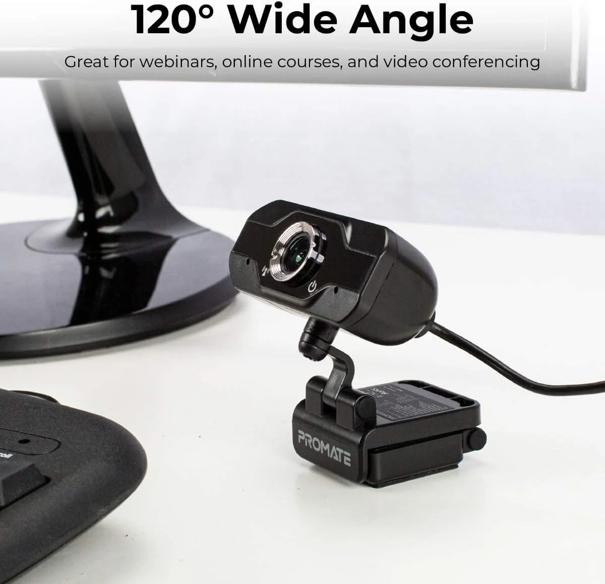 وب کم فول اچ دی 1080P پرومیت، وب کم USB حرفه ای با صفحه عریض برای تماس و ضبط ویدئو با میکروفون استریو حذف نویز، دوربین با زاویه دید 120 درجه و پایه سه پایه برای کامپیوتر، زوم، اسکایپ، ProCam-1 وب کم فول اچ دی 1080P پرومیت، وب کم USB حرفه ای با صفحه عریض برای تماس و ضبط ویدئو با میکروفون استریو حذف نویز، دوربین با زاویه دید 120 درجه و پایه سه پایه برای کامپیوتر، زوم، اسکایپ، ProCam-1