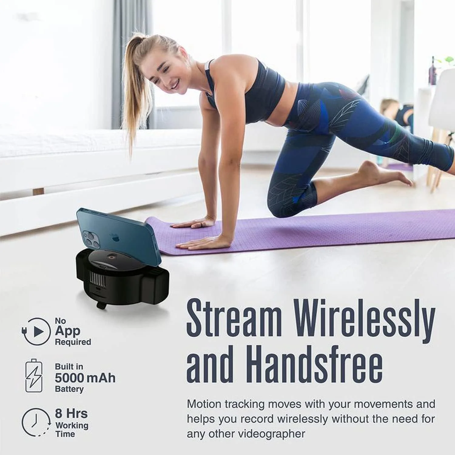 وب کم 1080P پرومیت Vision-HD، وب کم هوشمند استریمینگ HD با قابلیت ردیابی خودکار هوش مصنوعی 3 در 1 با پاوربانک 3000 میلی آمپر ساعتی داخلی، نگهدارنده تلفن، میکروفون، نور LED، چرخش 360 درجه و پورت شارژ USB وب کم 1080P پرومیت Vision-HD، وب کم هوشمند استریمینگ HD با قابلیت ردیابی خودکار هوش مصنوعی 3 در 1 با پاوربانک 3000 میلی آمپر ساعتی داخلی، نگهدارنده تلفن، میکروفون، نور LED، چرخش 360 درجه و پورت شارژ USB