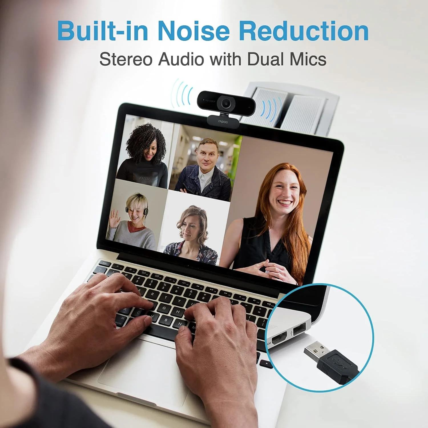 وبکم رپو C260 با کیفیت Full HD 1080p و میکروفون - دوربین کامپیوتر USB Plug & Play برای لپتاپ/کامپیوتر، لنز واید 95 درجه، مناسب استریمینگ، کنفرانس، تماس ویدیویی، آموزش آنلاین و ضبط وبکم رپو C260 با کیفیت Full HD 1080p و میکروفون - دوربین کامپیوتر USB Plug & Play برای لپتاپ/کامپیوتر، لنز واید 95 درجه، مناسب استریمینگ، کنفرانس، تماس ویدیویی، آموزش آنلاین و ضبط